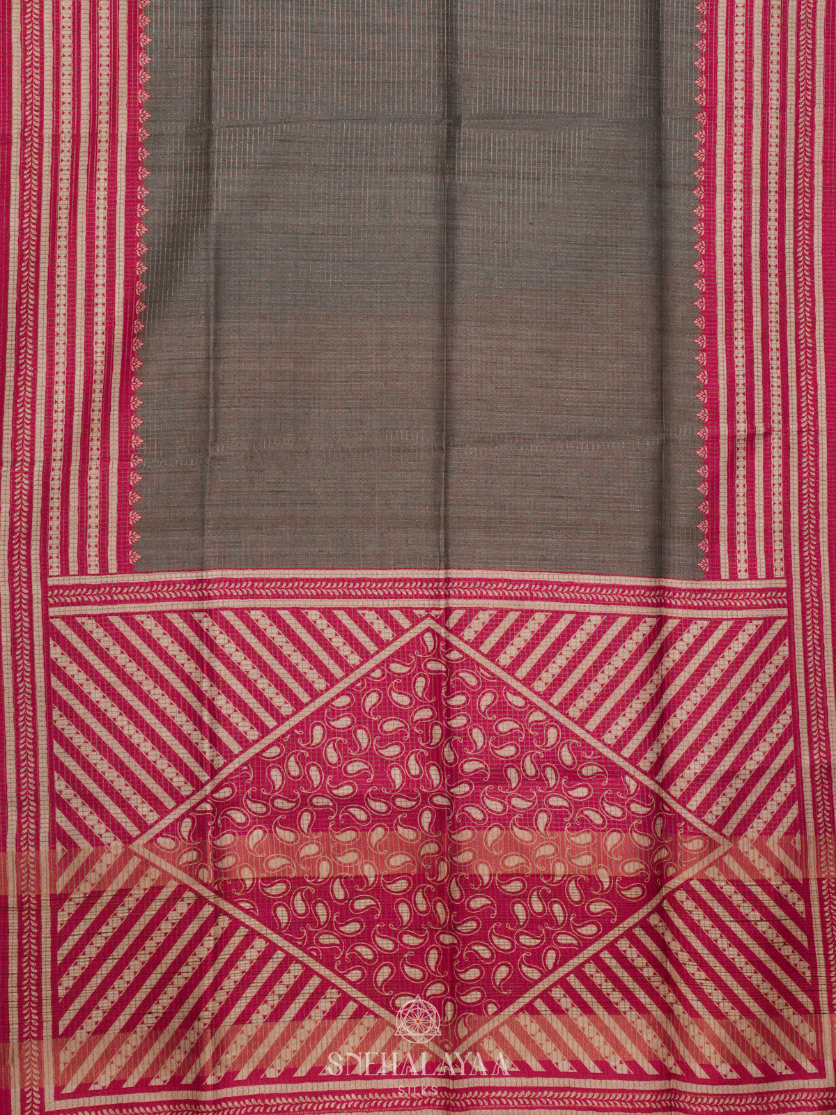 Grey Tussar Saree