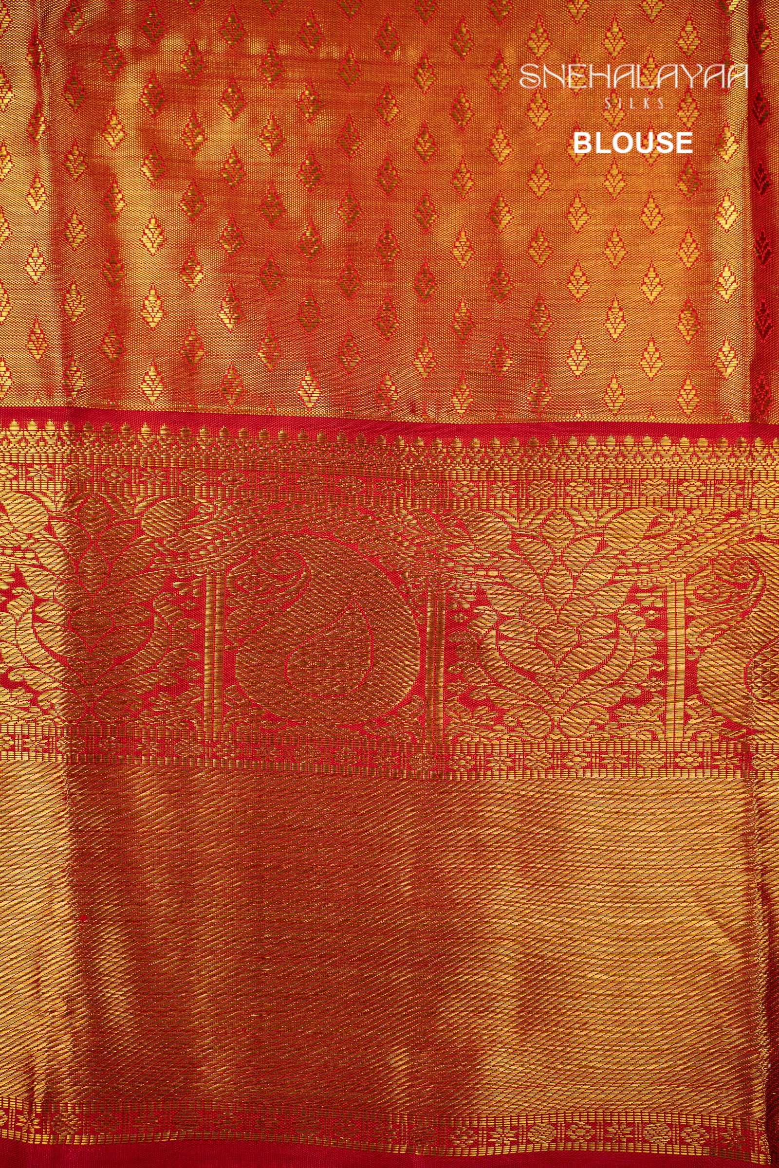Gold Kancheevaram Silk Saree