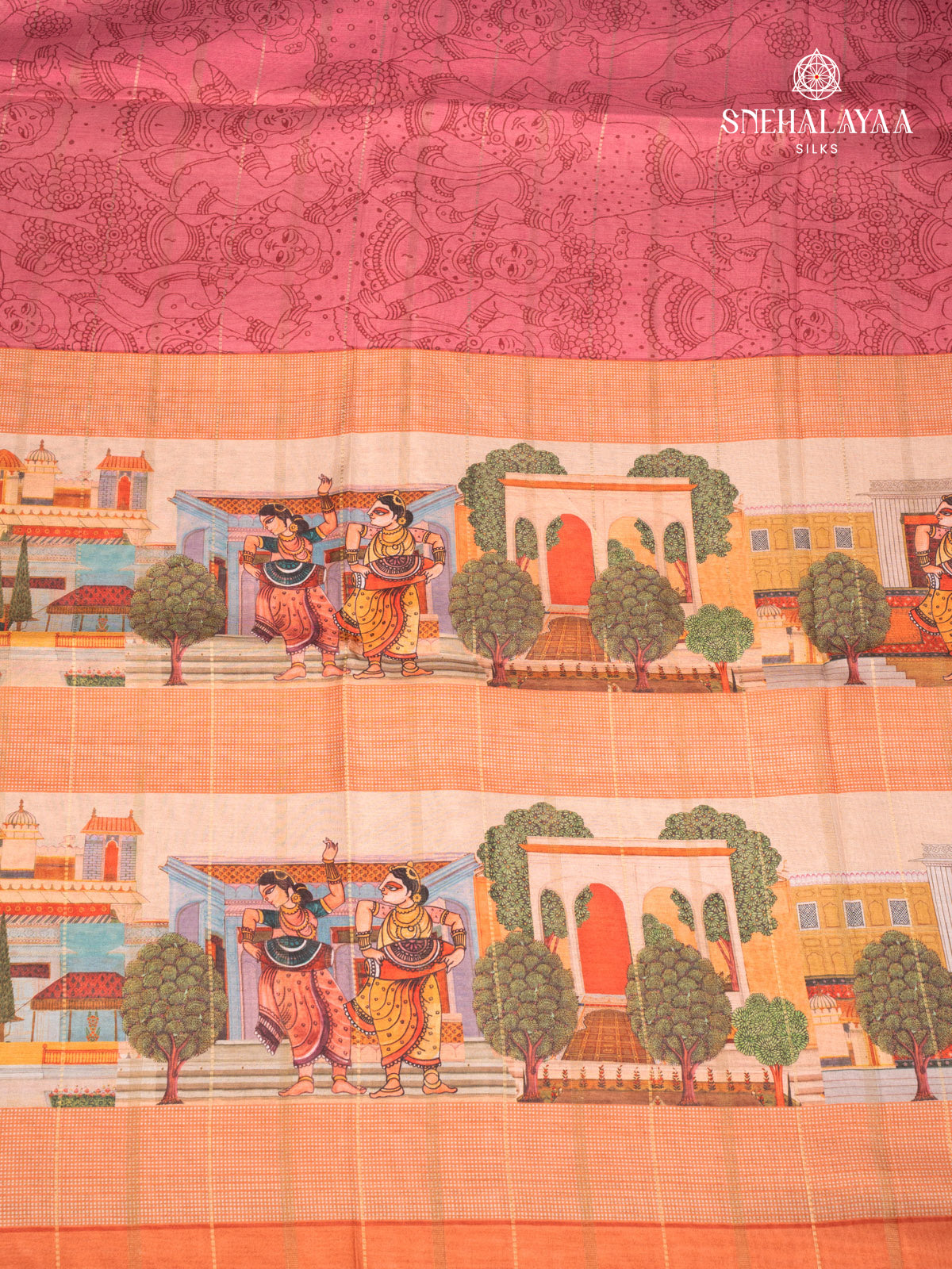 Pink Tussar Saree