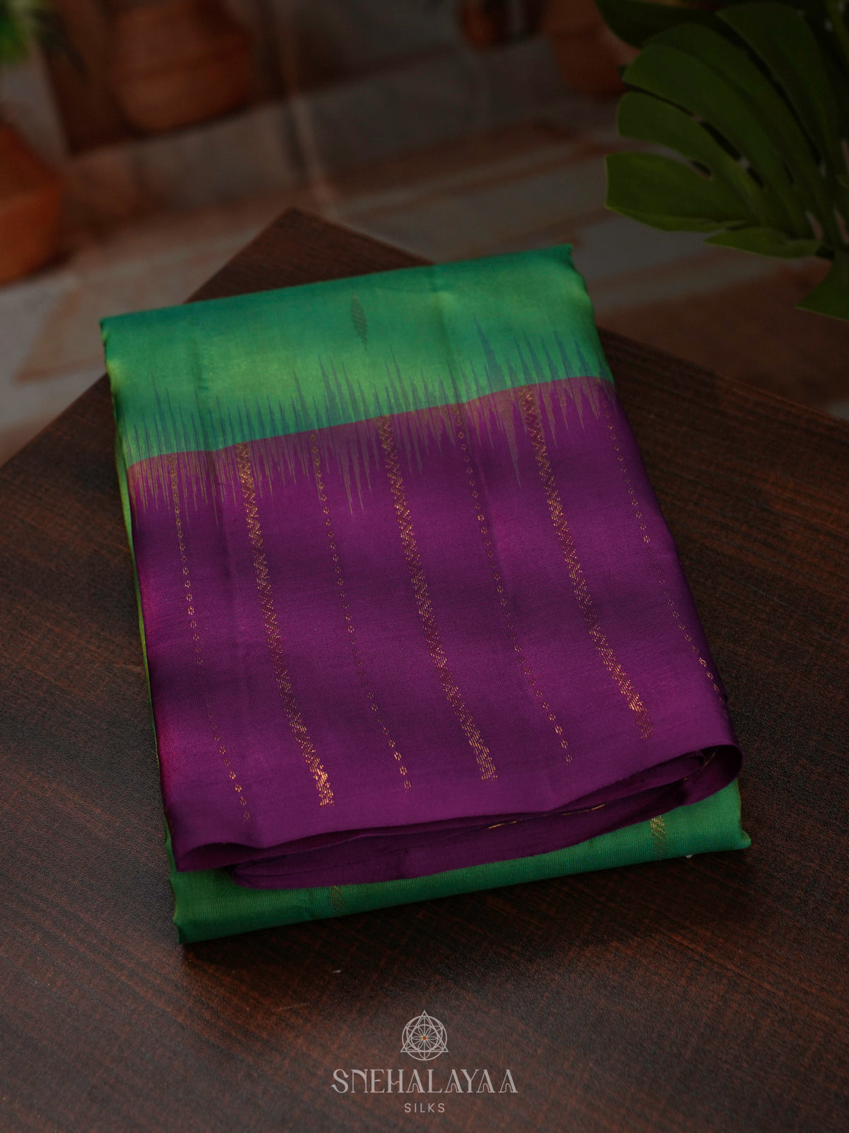 Teal Green Kanjivaram Silk Saree