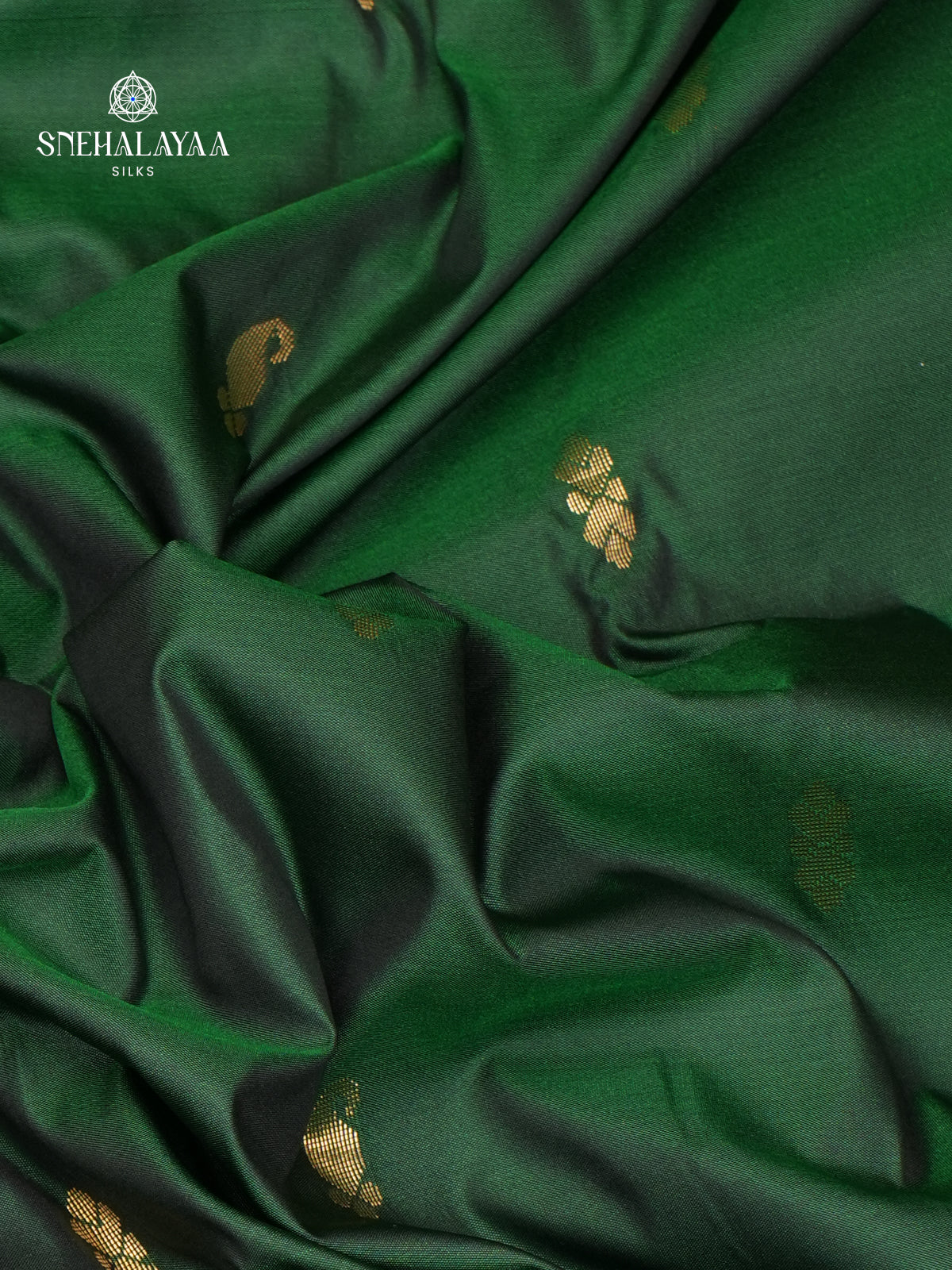 Forest Green Gadwal Silk Saree