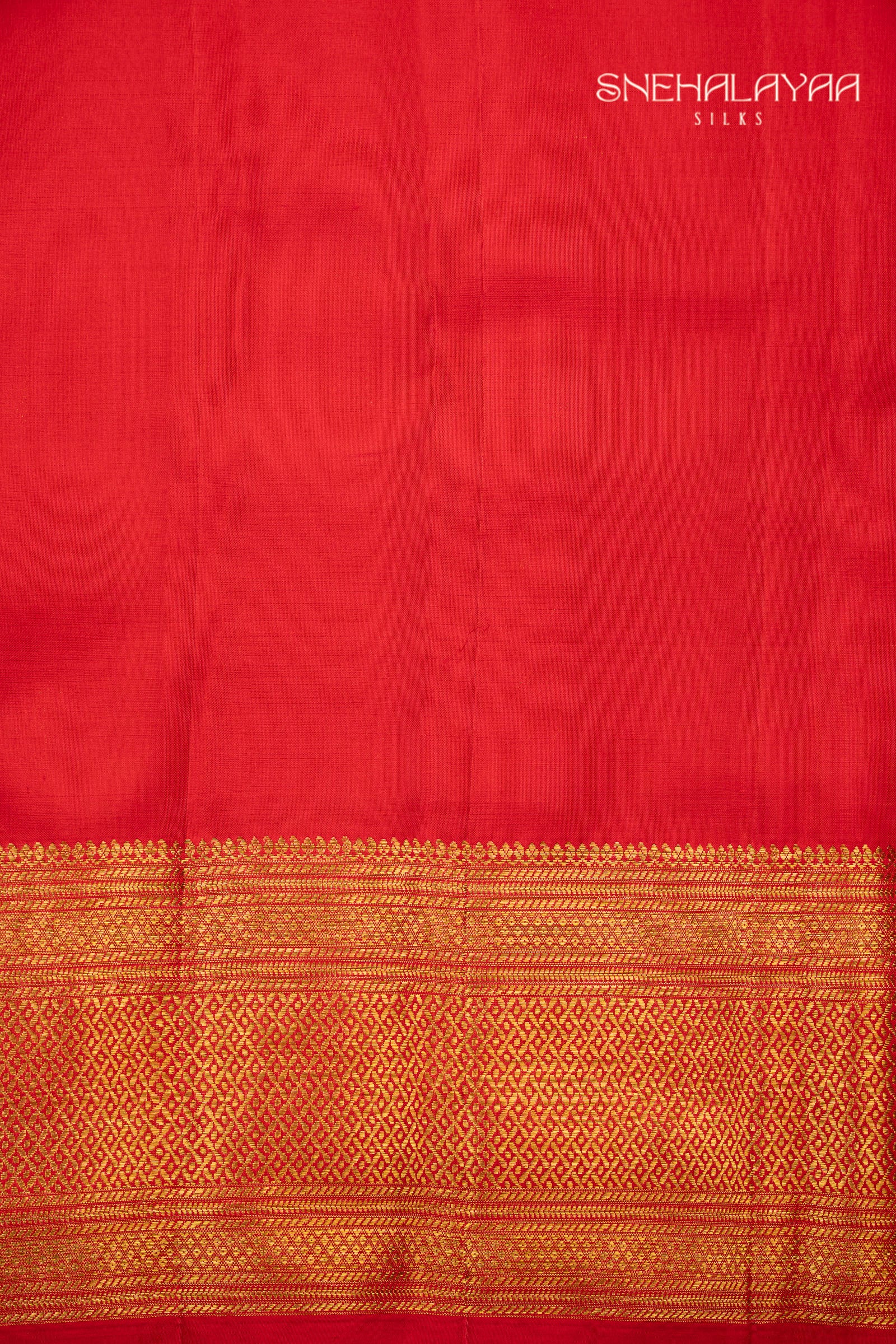 Rose Red Kancheevaram Silk Saree