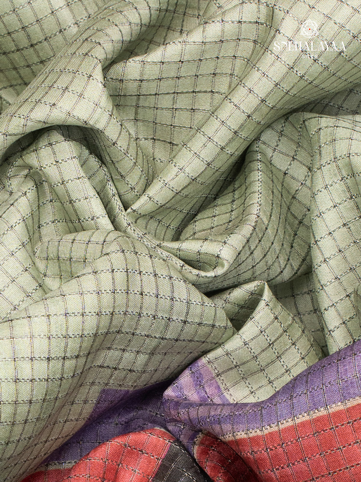 Pale Green Tussar Saree