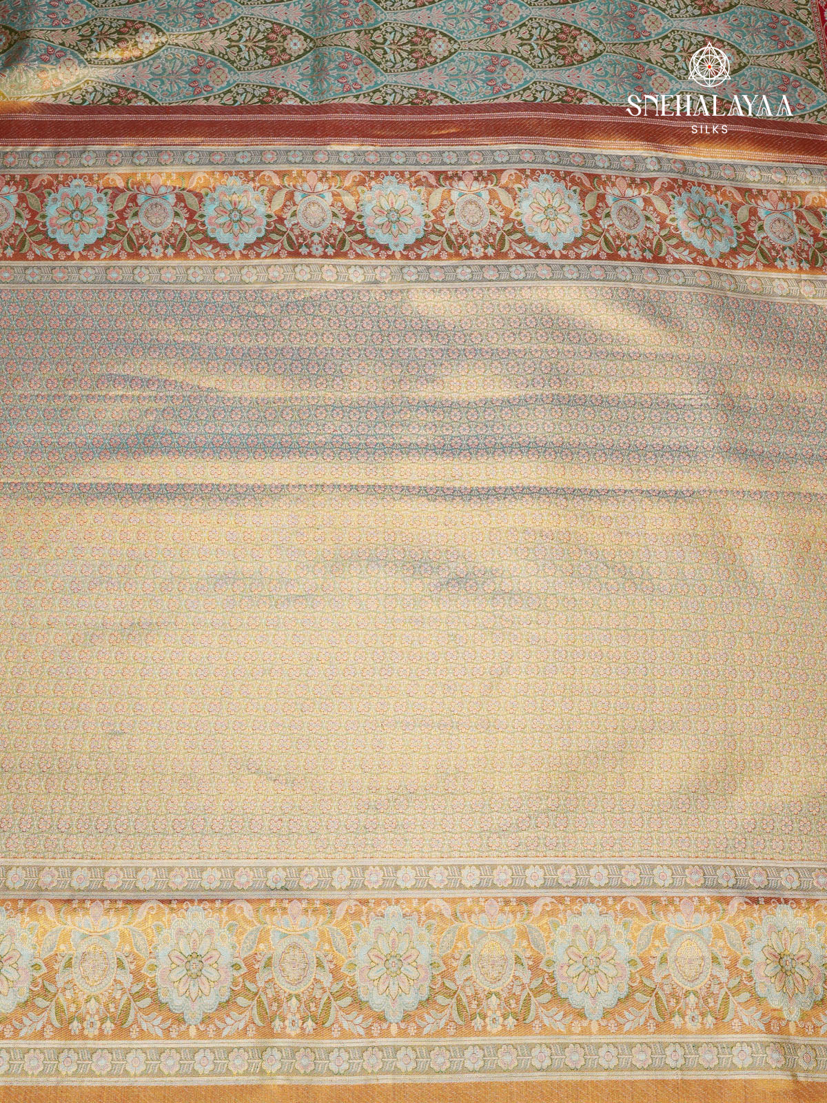Golden Kanjivaram Tissue Silk Saree