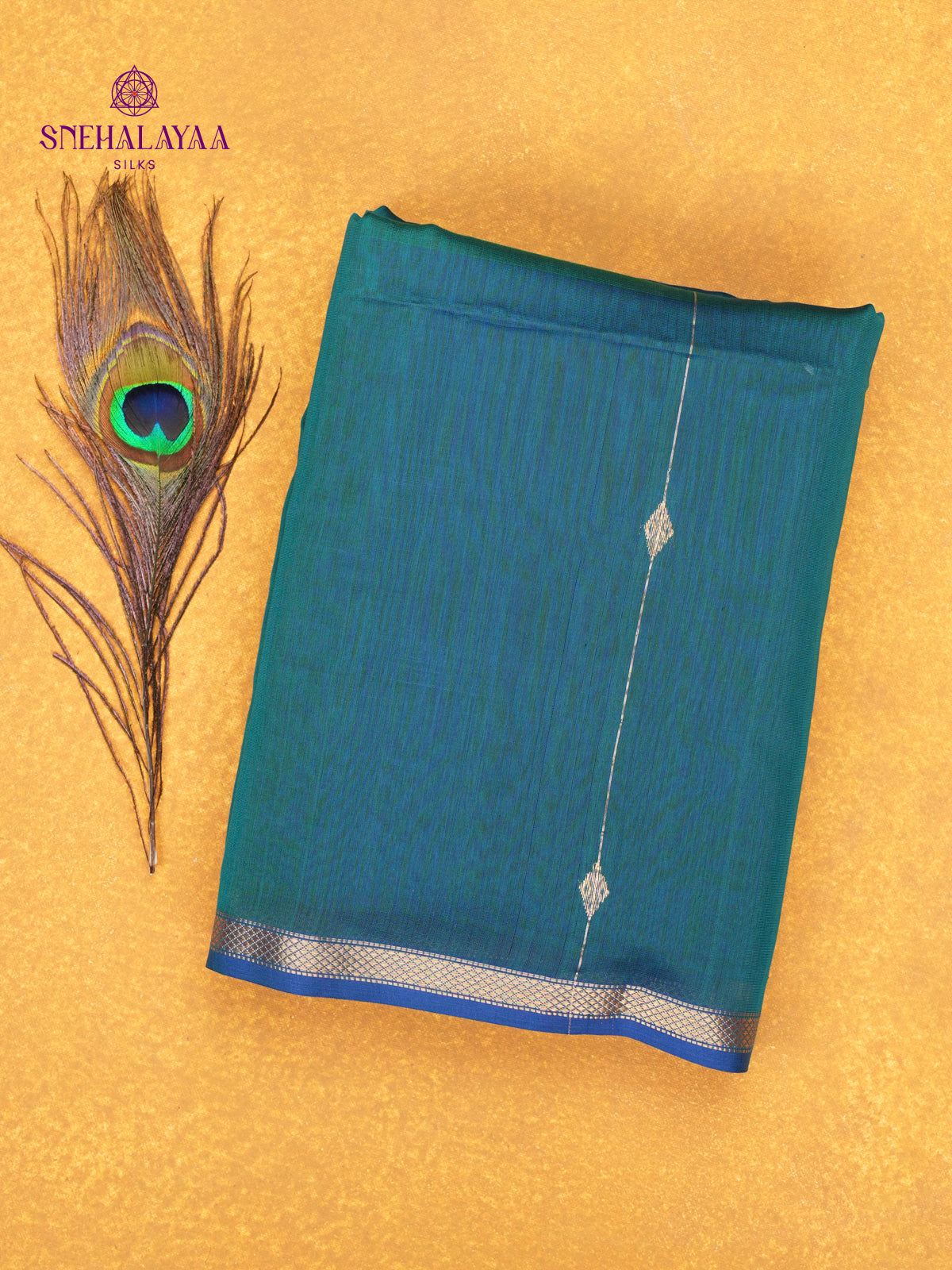 Blue Maheshwari Silk Cotton Saree