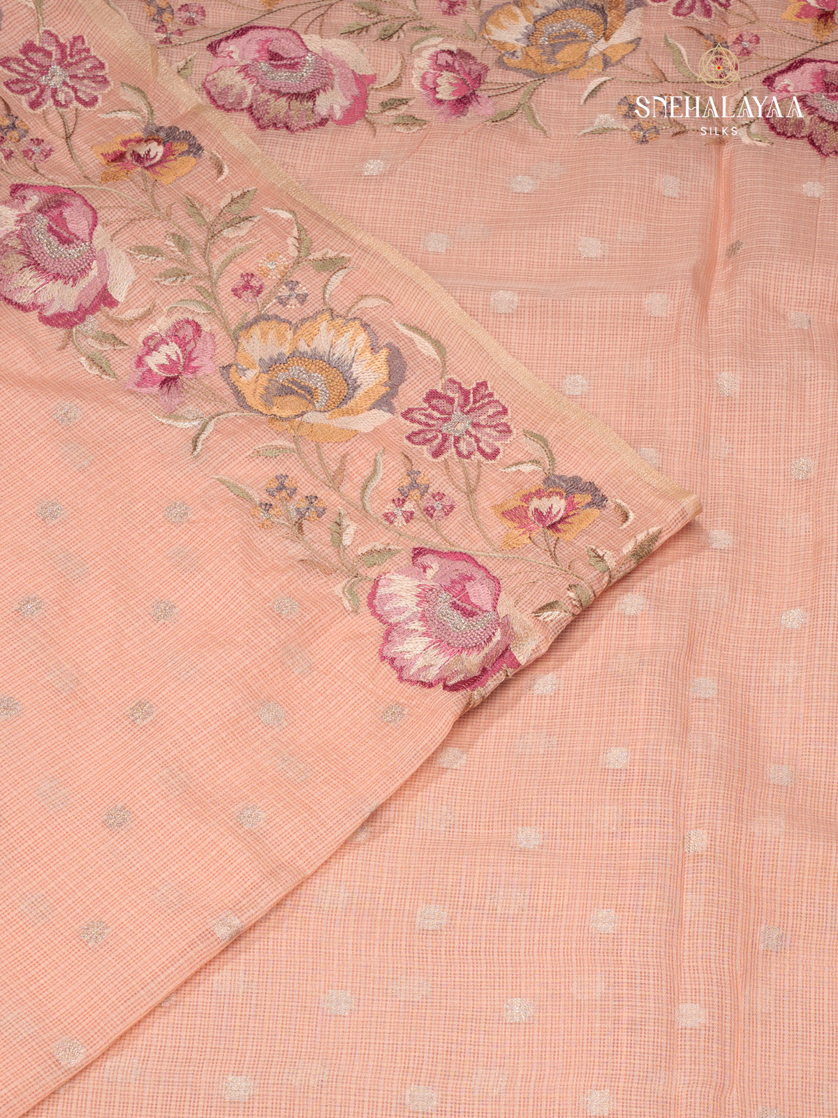 Sandel Kota Emmroidery Saree