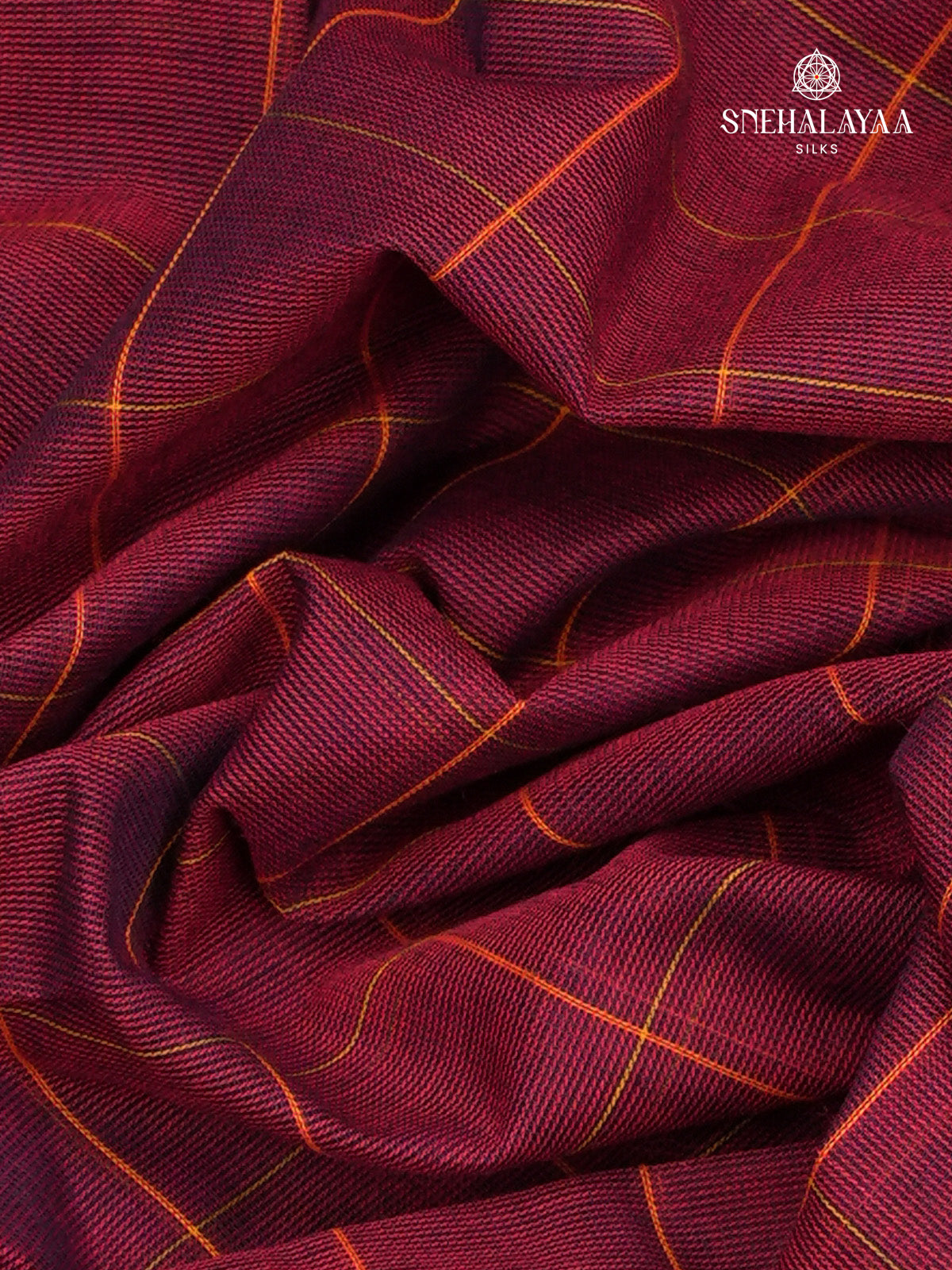 Marron Kanchi Cotton Saree