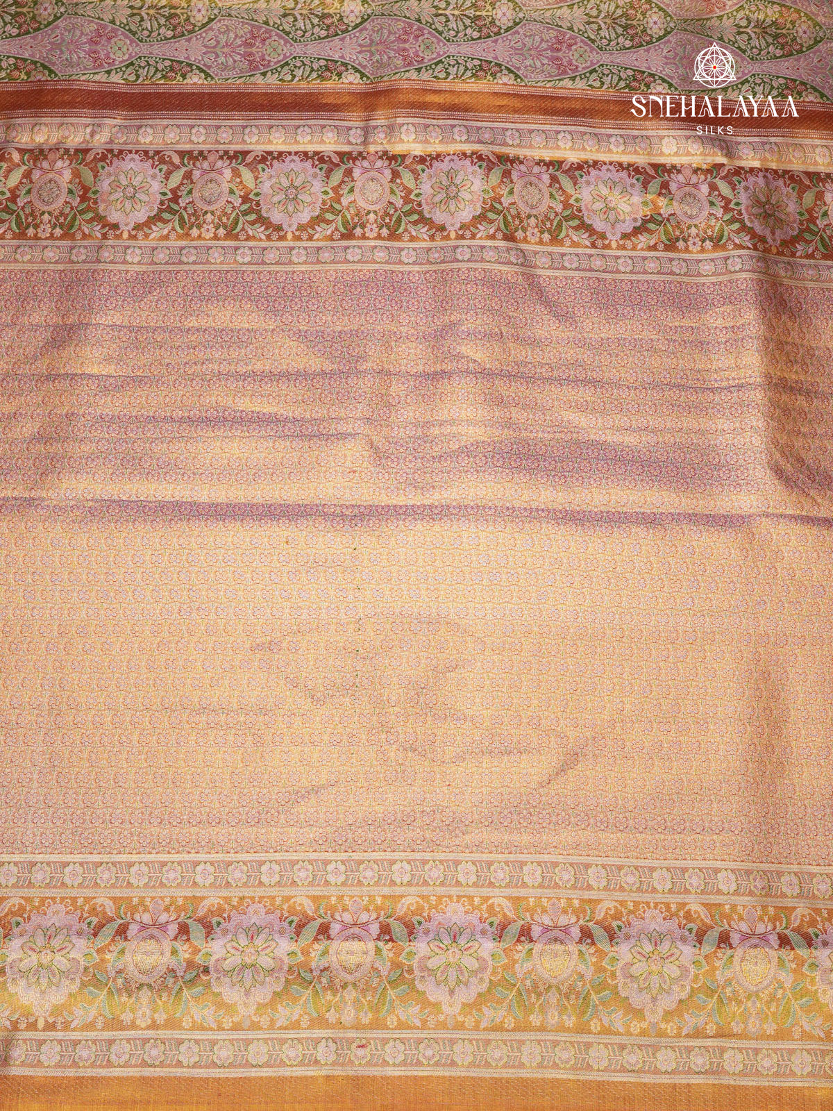 Golden Kanjivaram Tissue Silk Saree