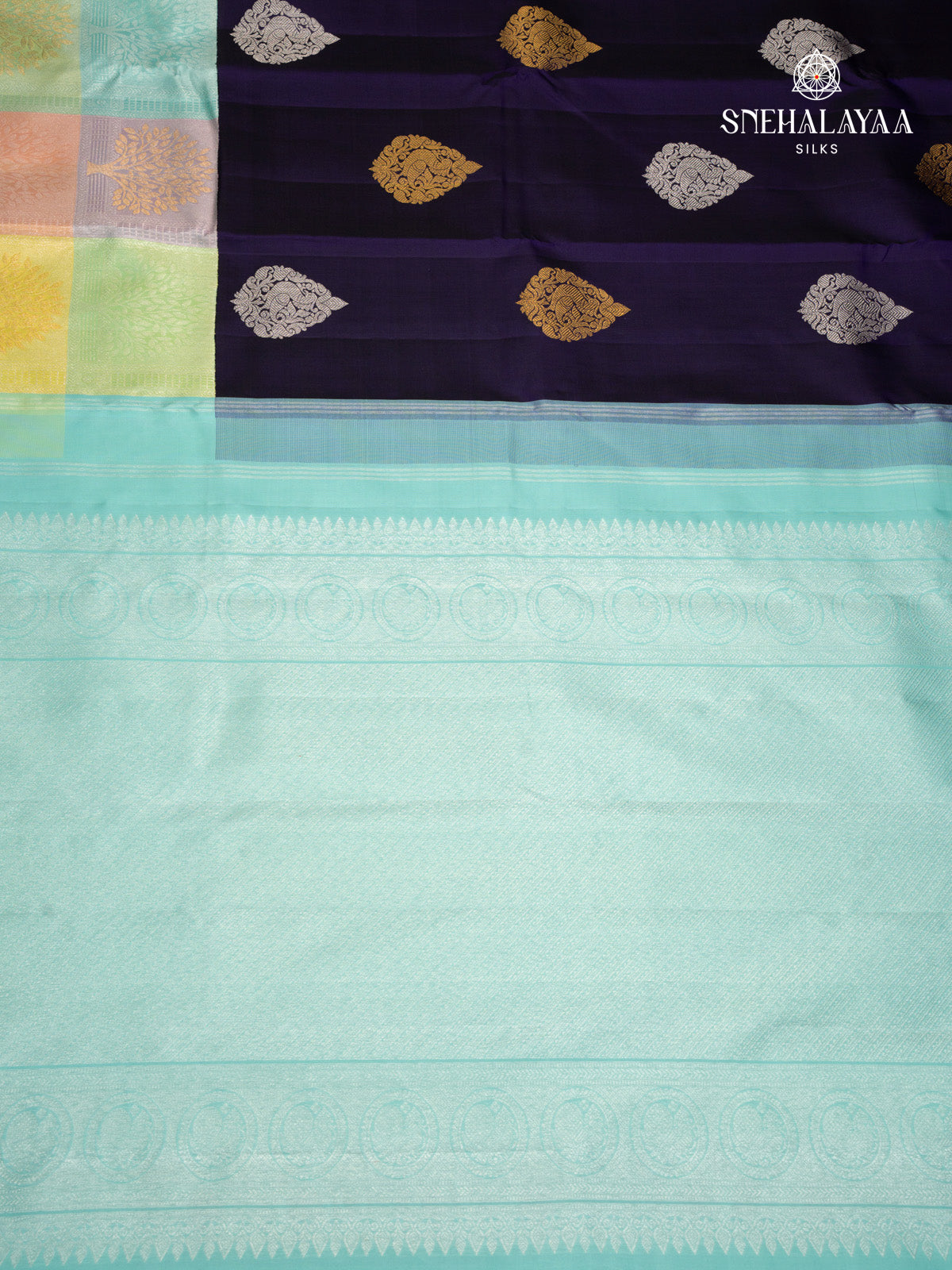 Indigo Kanjivaram Silk Saree