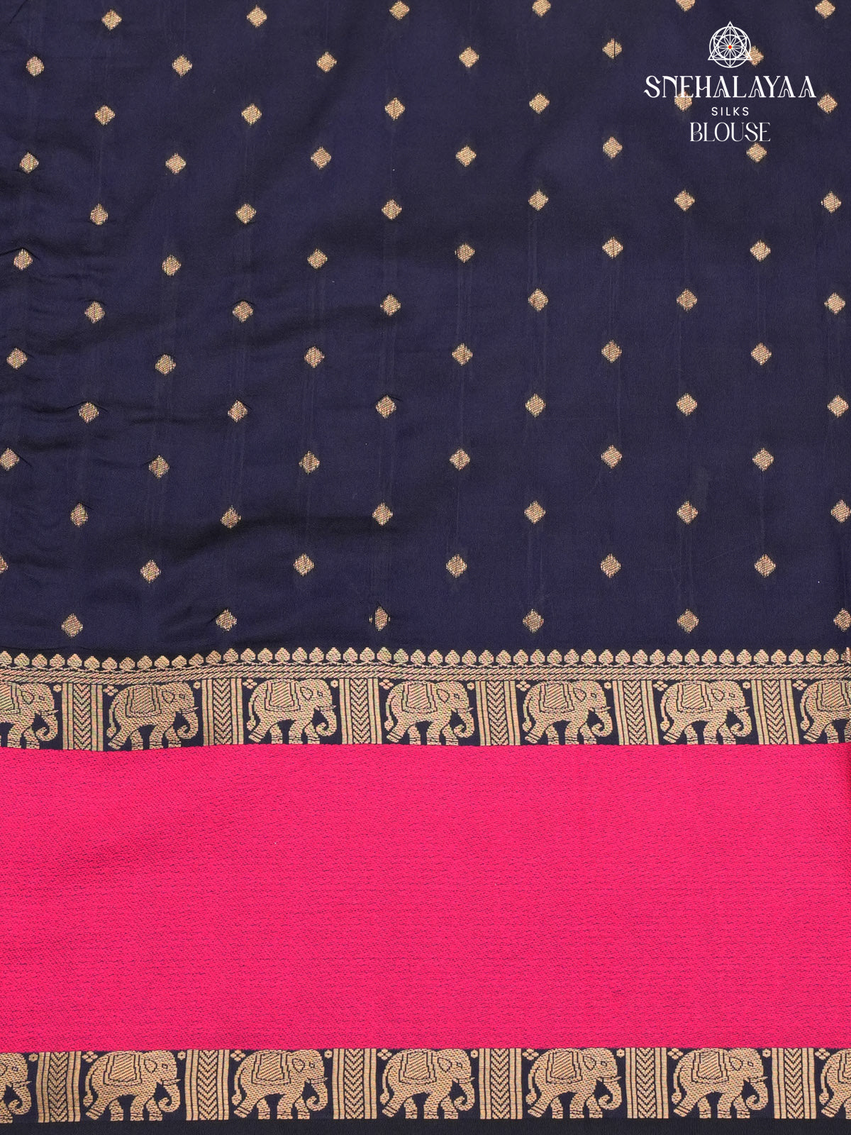 Navy Blue Banaras Paithani Saree