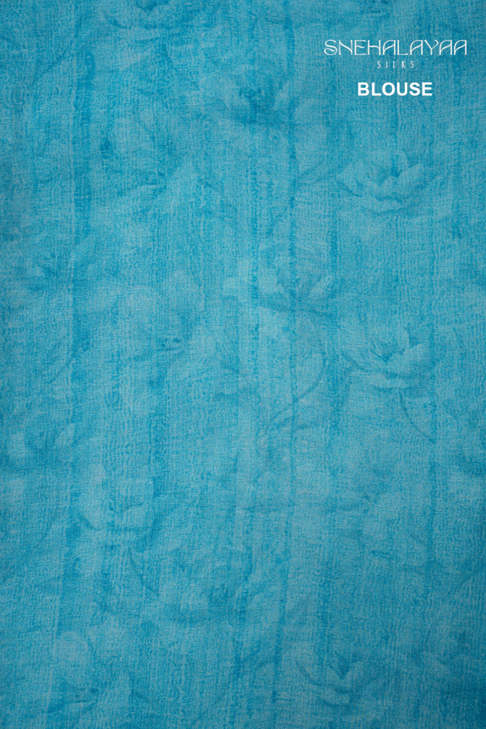 Sky Blue Semi Chiffon Saree
