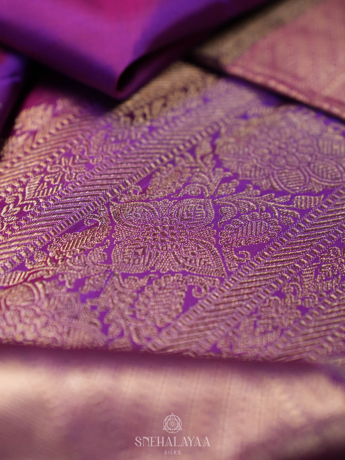 Purple Kanjivaram Silk Saree