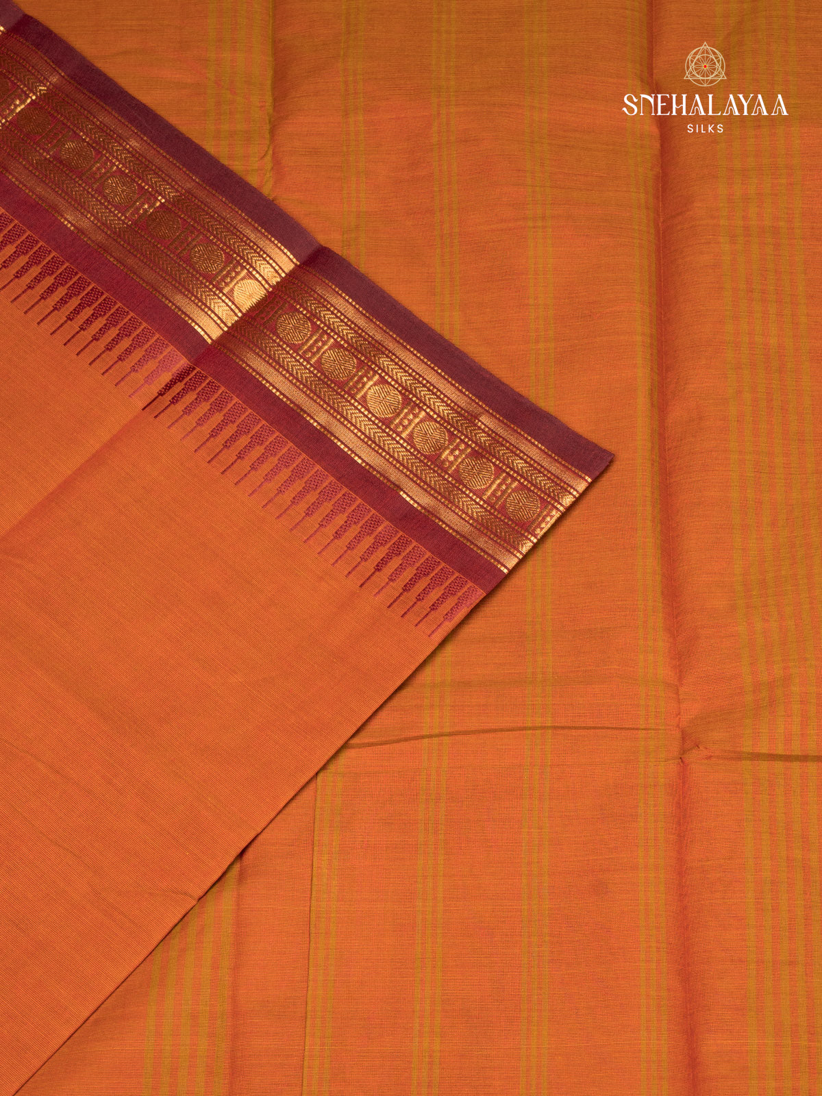 Light Orange Chettinad Cotton Saree