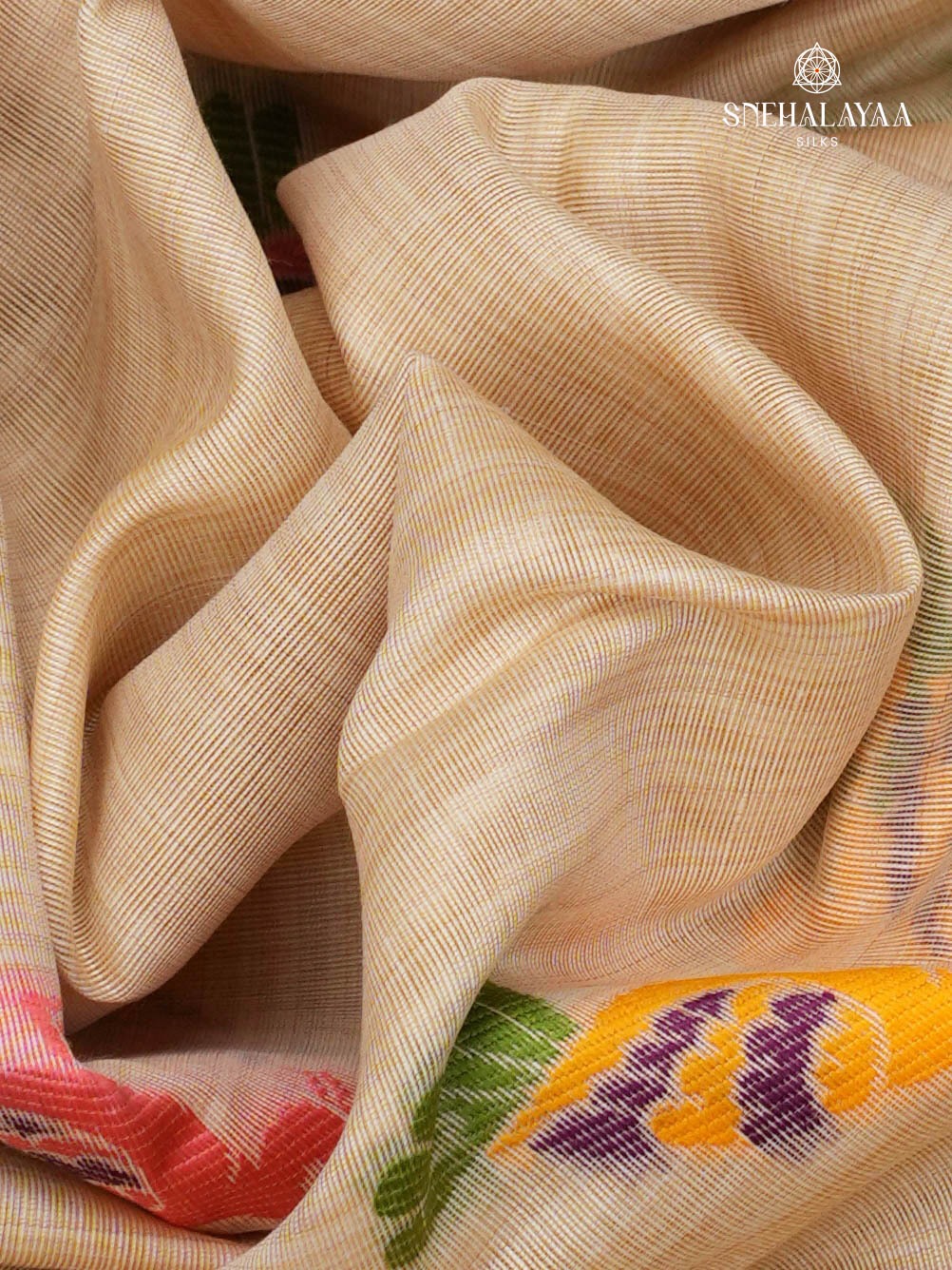 Cream Munga Cotton Saree