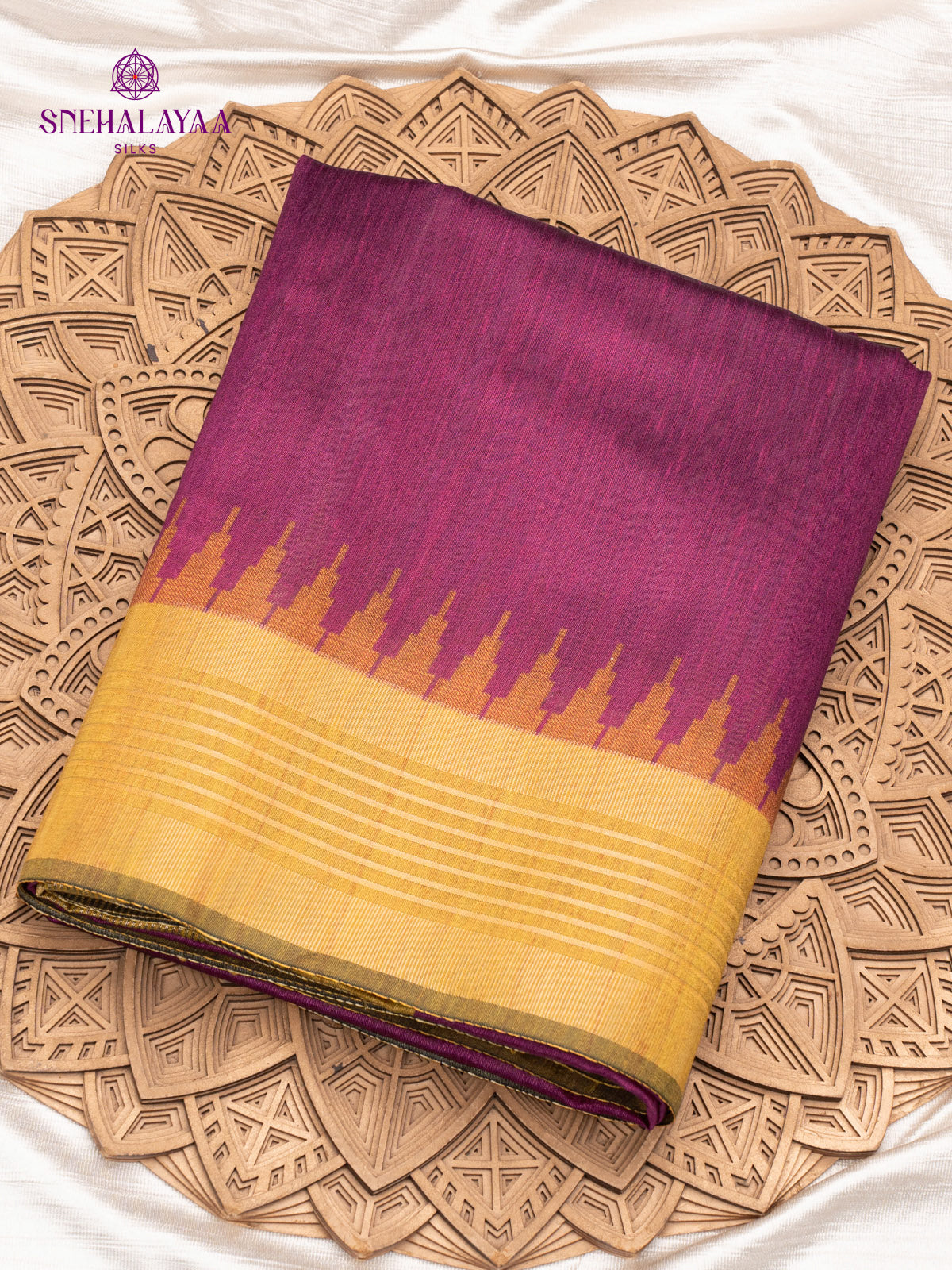 Purple Jute Saree