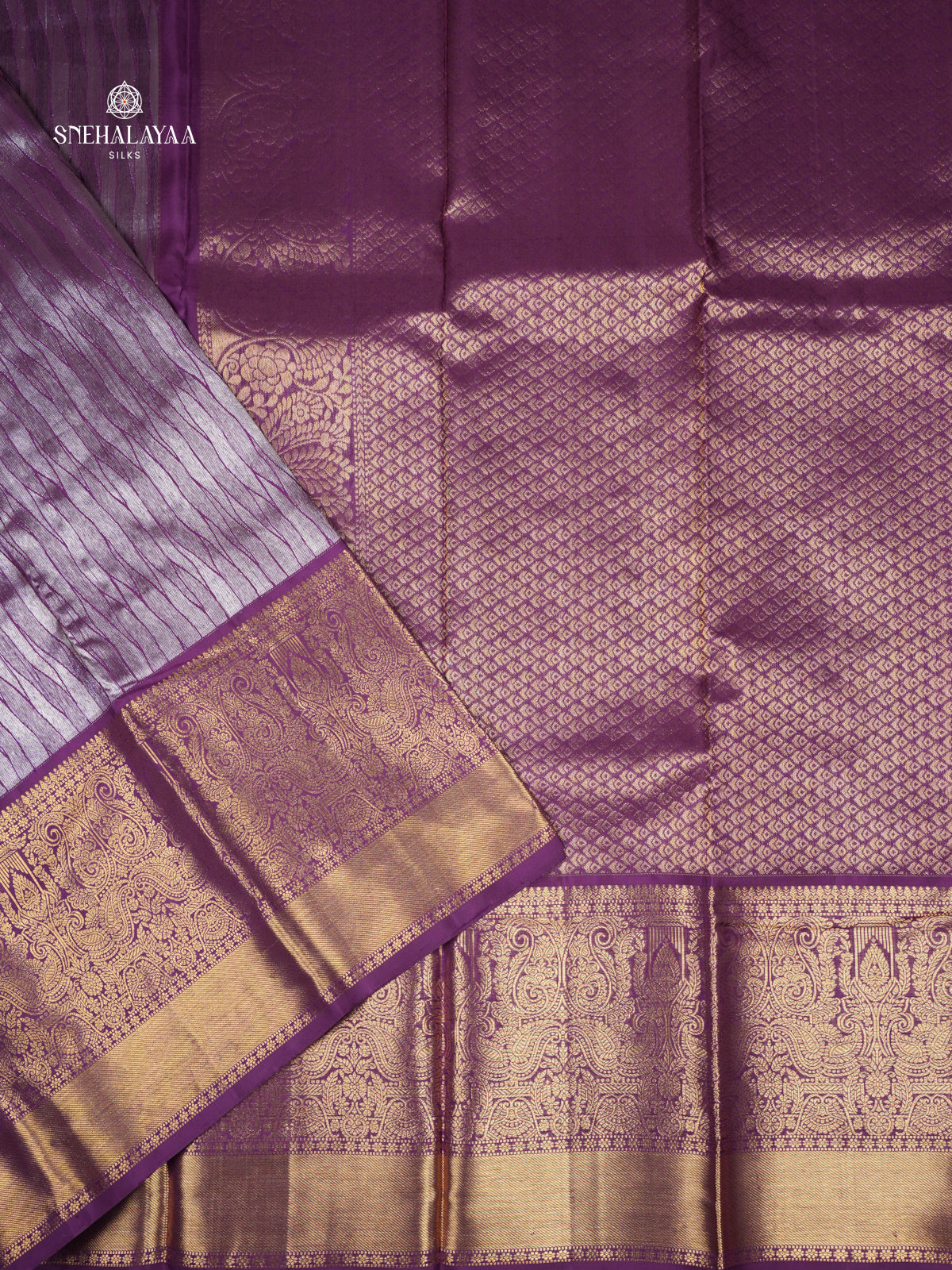 Purple Kanjivaram Silk Saree