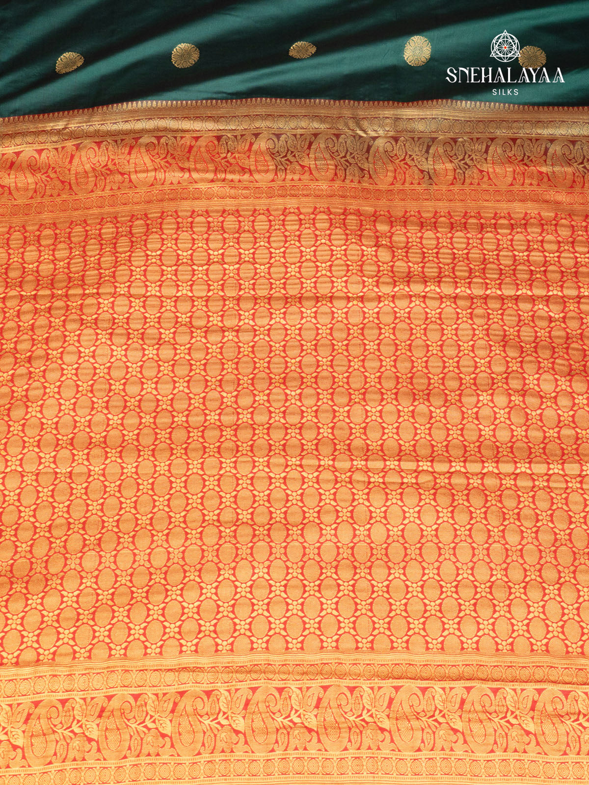 Emerald Green Gadwal Silk Saree