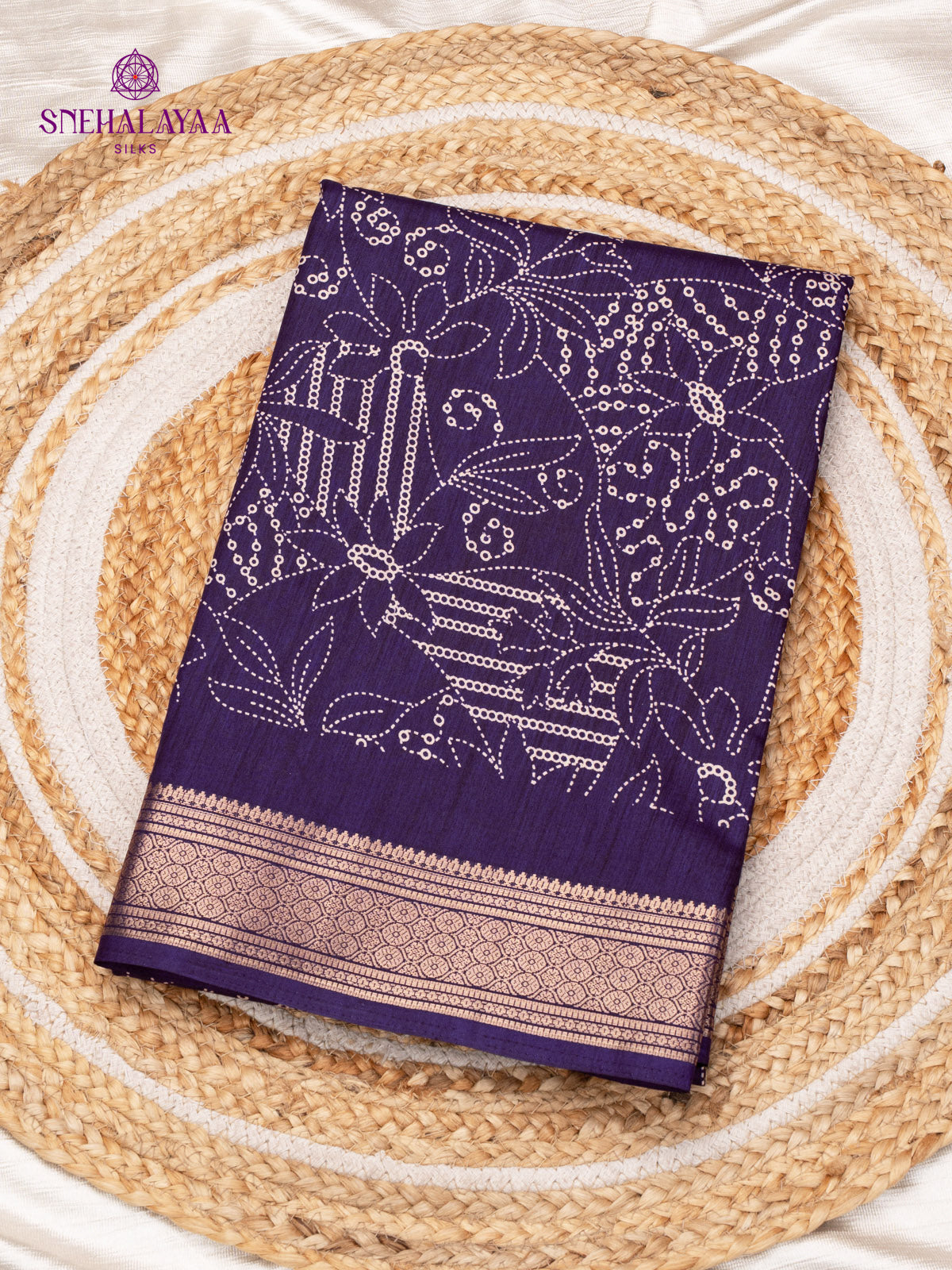 Purple Dola Silk Saree