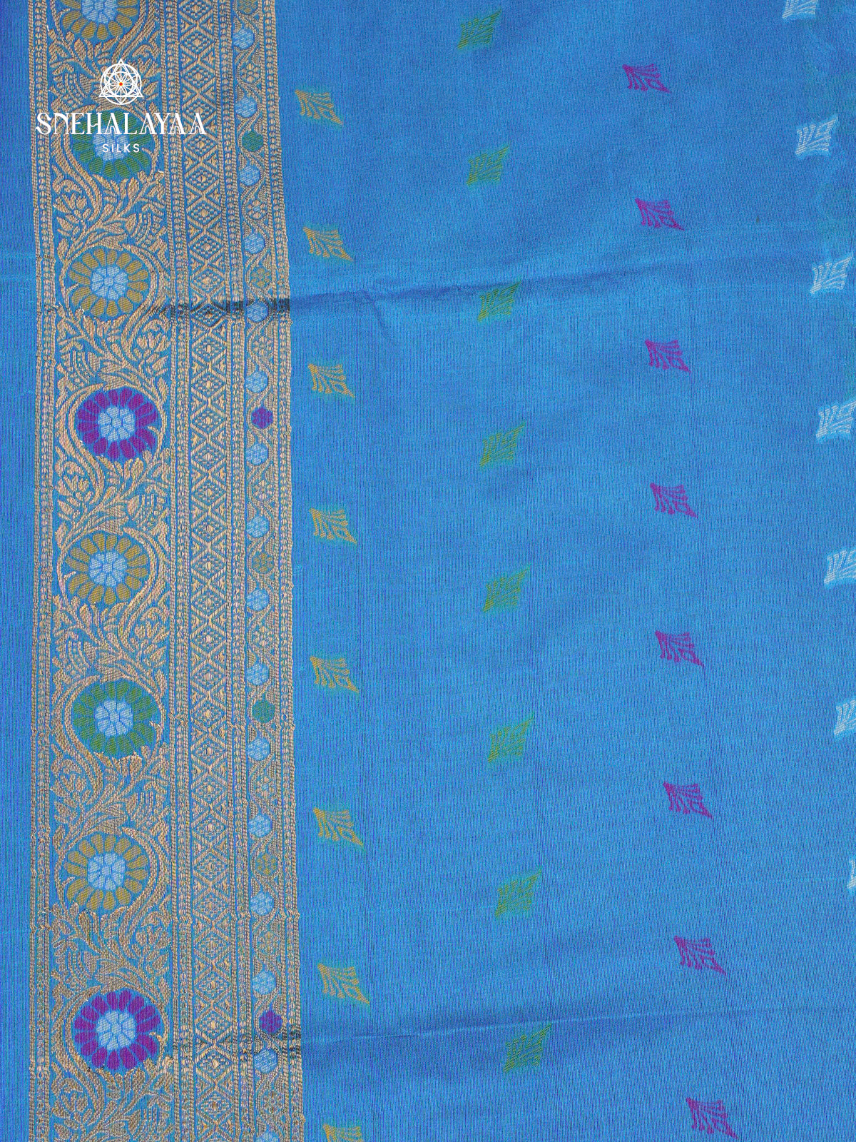 Rich Blue Ikat Saree