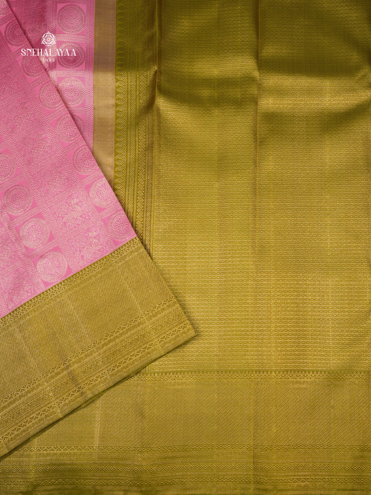 Pastel Pink Kanjivaram Silk Saree