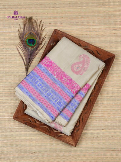 Grey Kanjivaram Soft Silk Saree