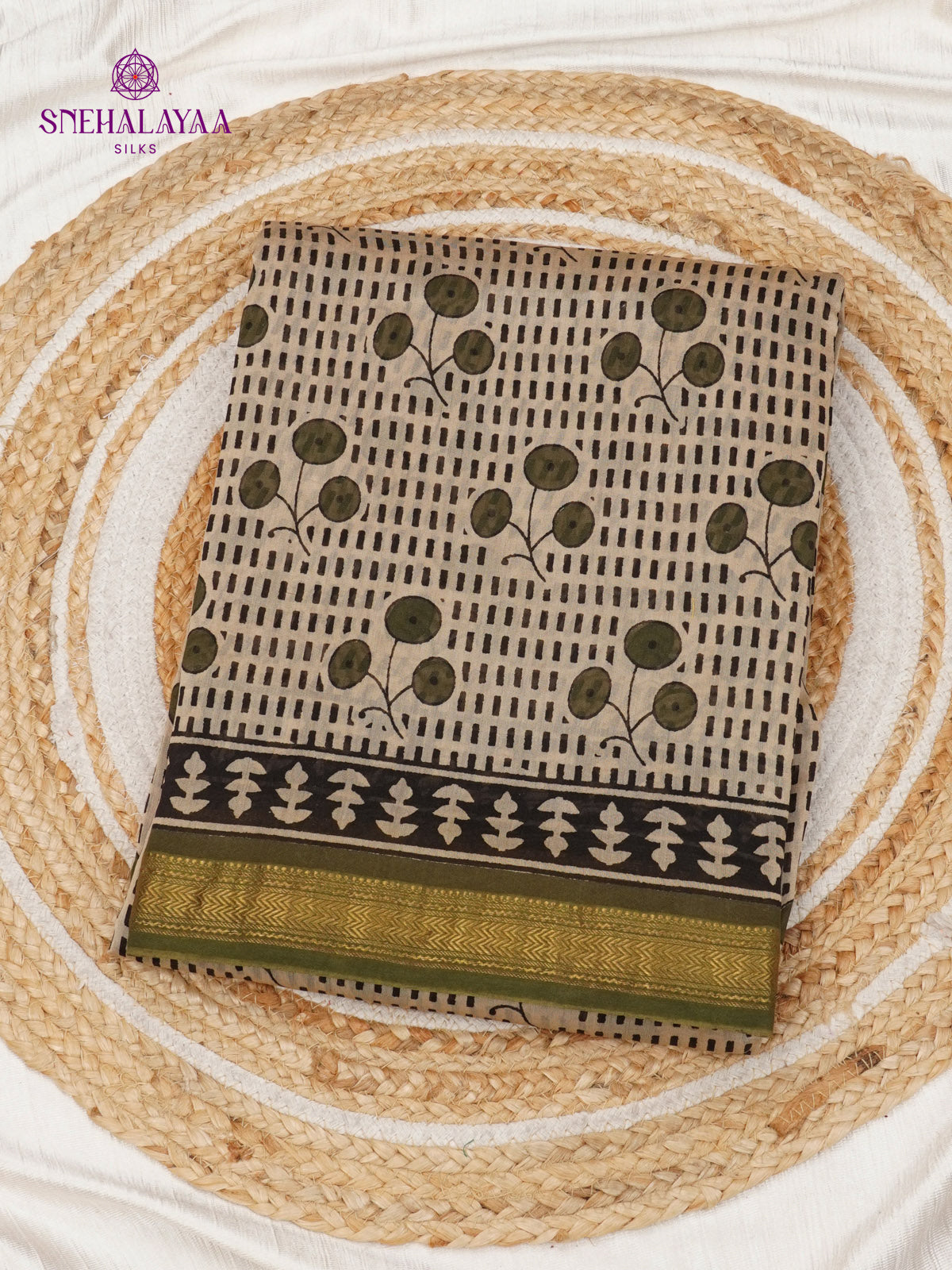 Off White Chanderi Saree