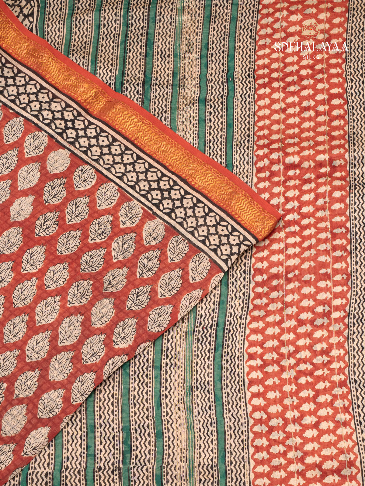 Red Chanderi Saree