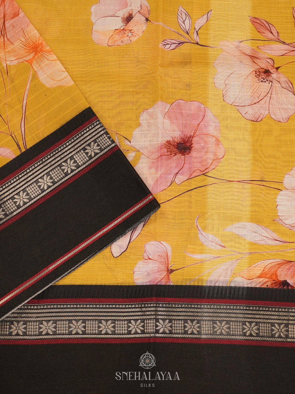 Yellow Chanderi Saree