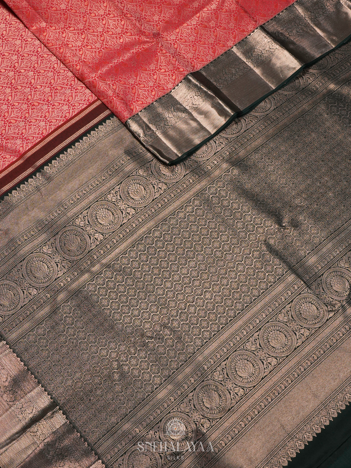 Orange Kanjivaram Silk Saree