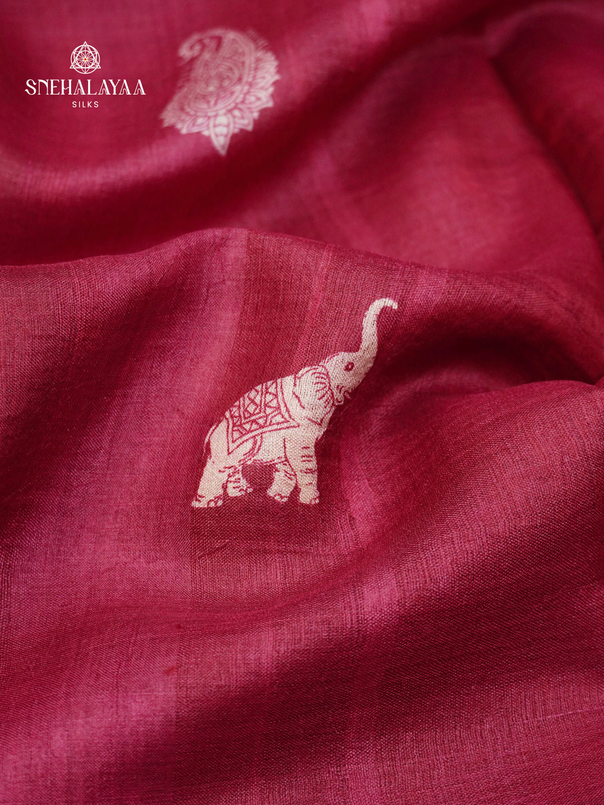 Pink Tussar Saree