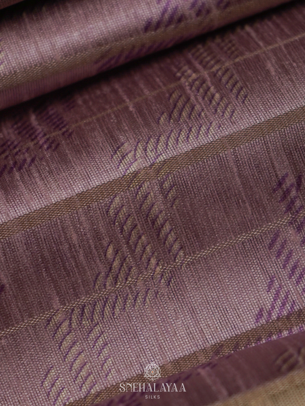 Lavender Munga Tussar Saree