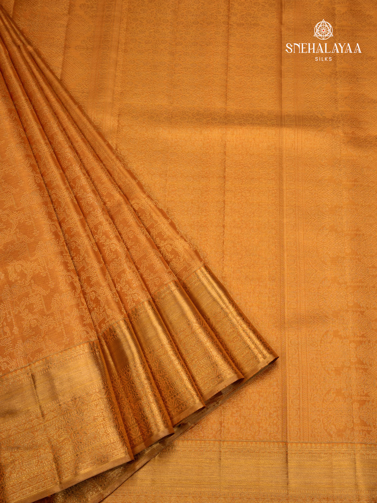 Orange Kanjivaram Silk Saree