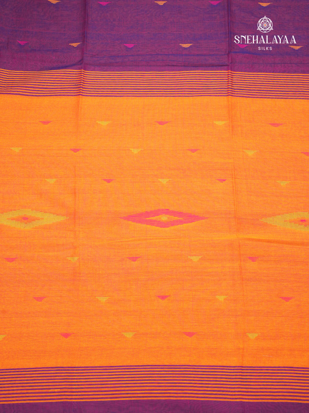 Violet Khadi Cotton Saree