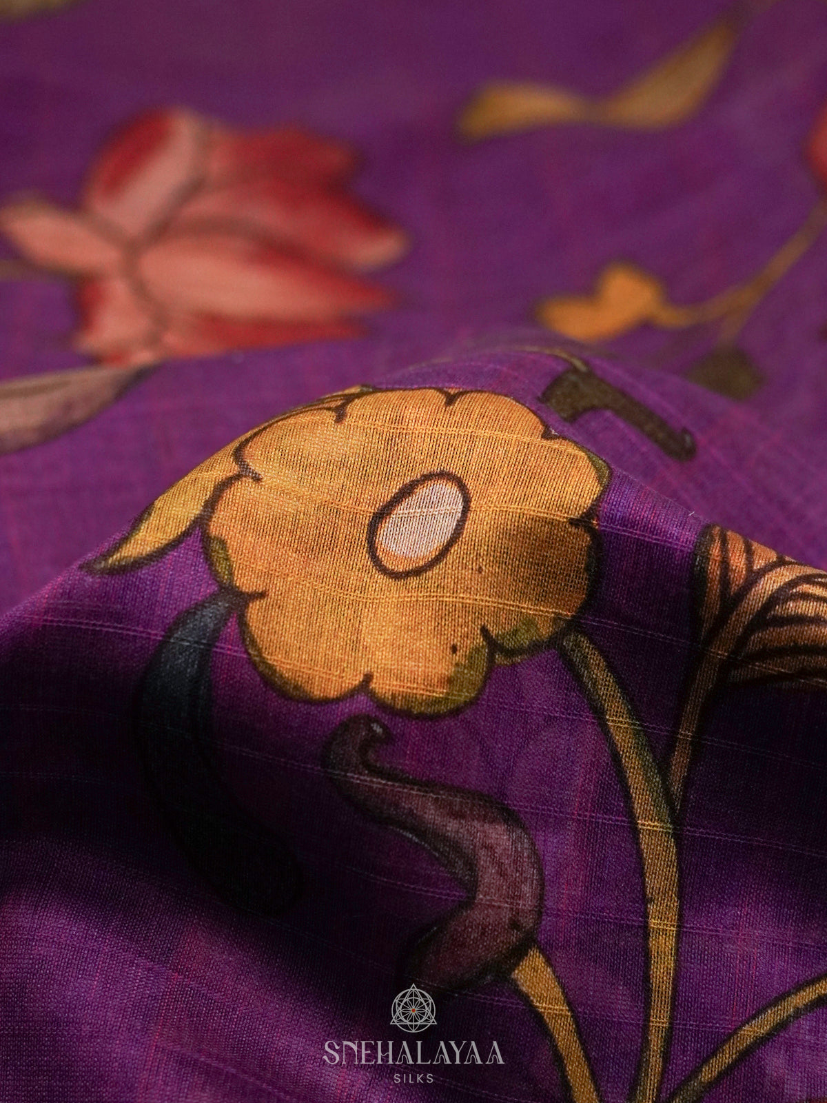 Purple Chanderi Saree