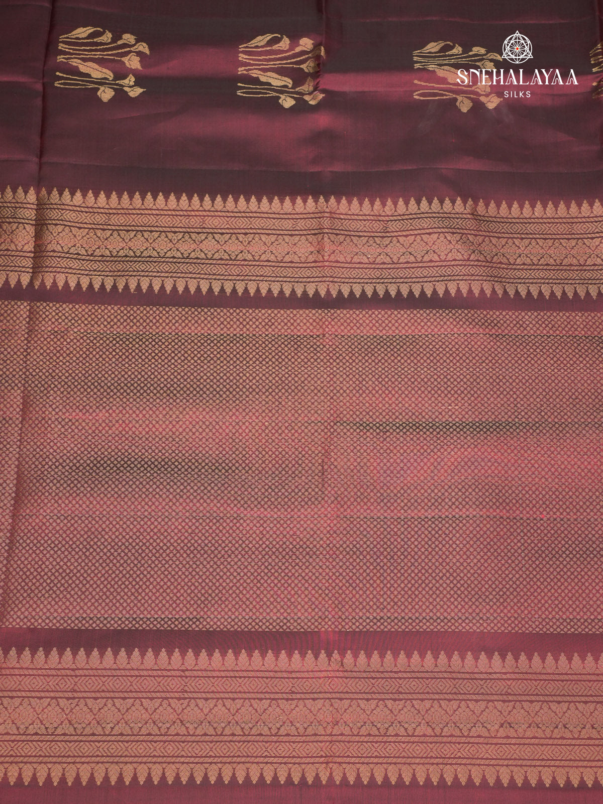 Brown Kanjivaram Soft Silk Saree