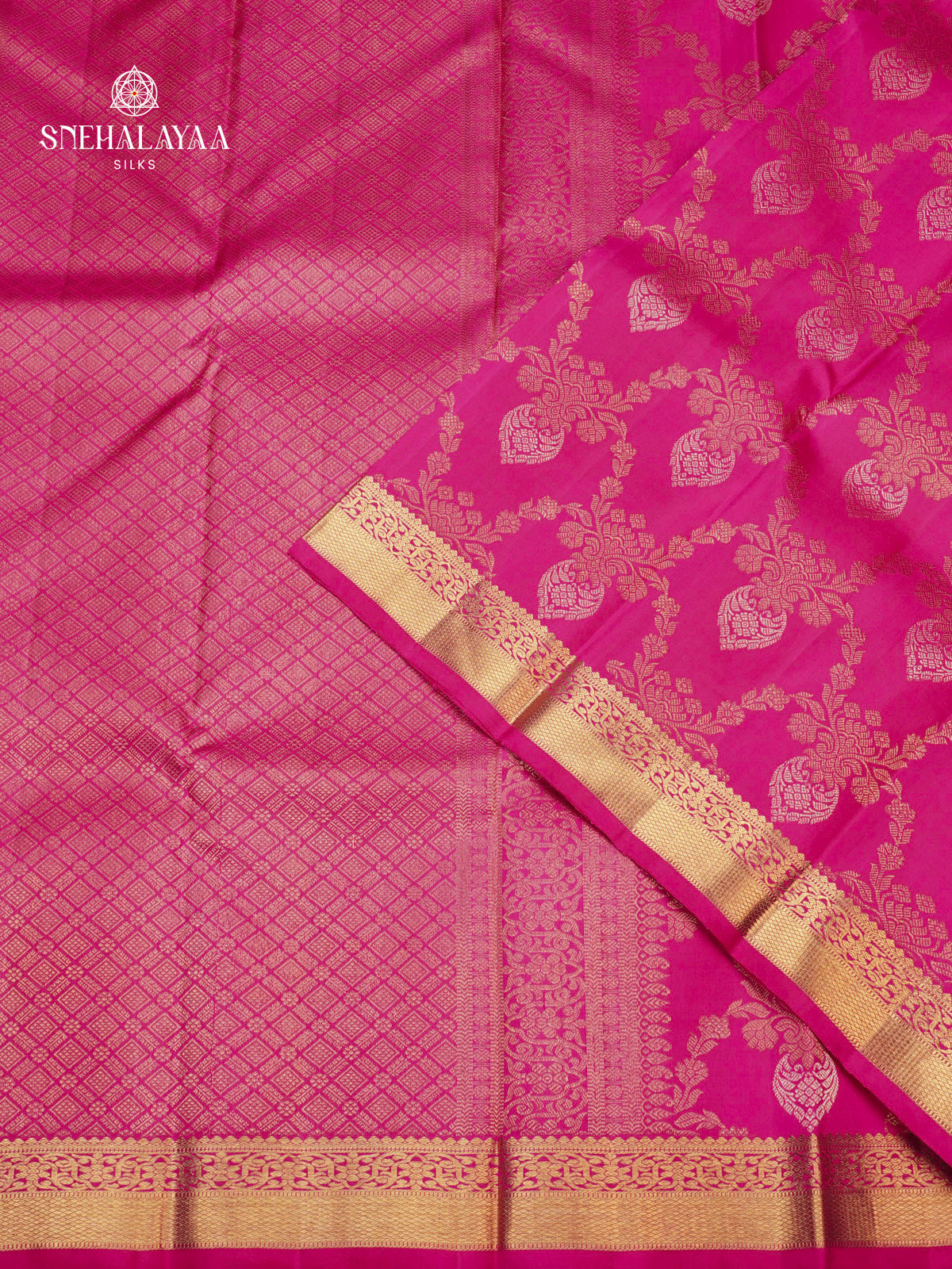 Magenta Pink Kanjivaram Silk Saree