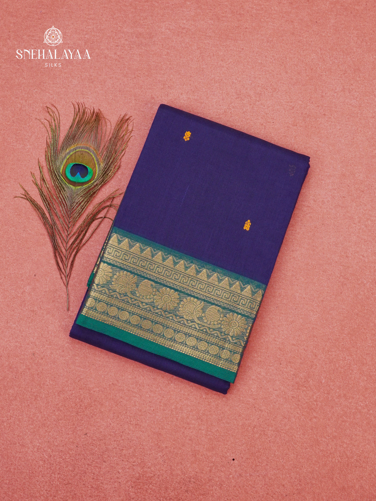 Blue Chettinad Cotton Saree