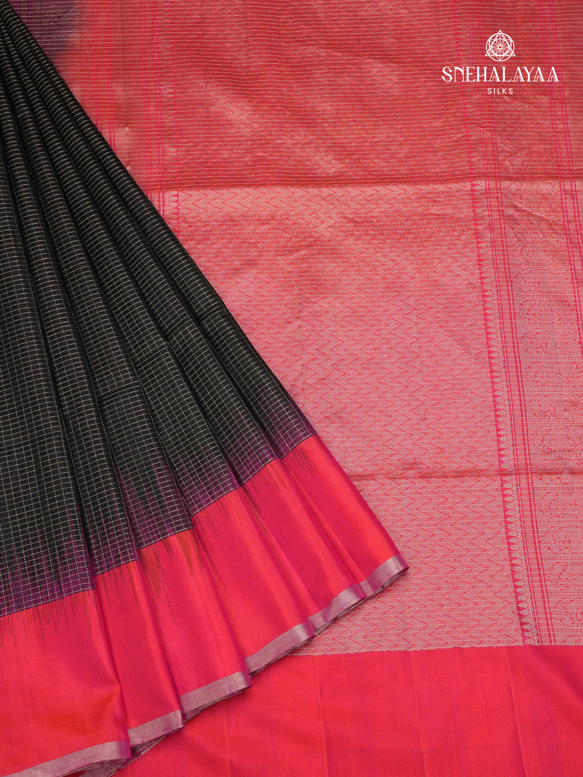Black Kanjivaram Soft Silk Saree