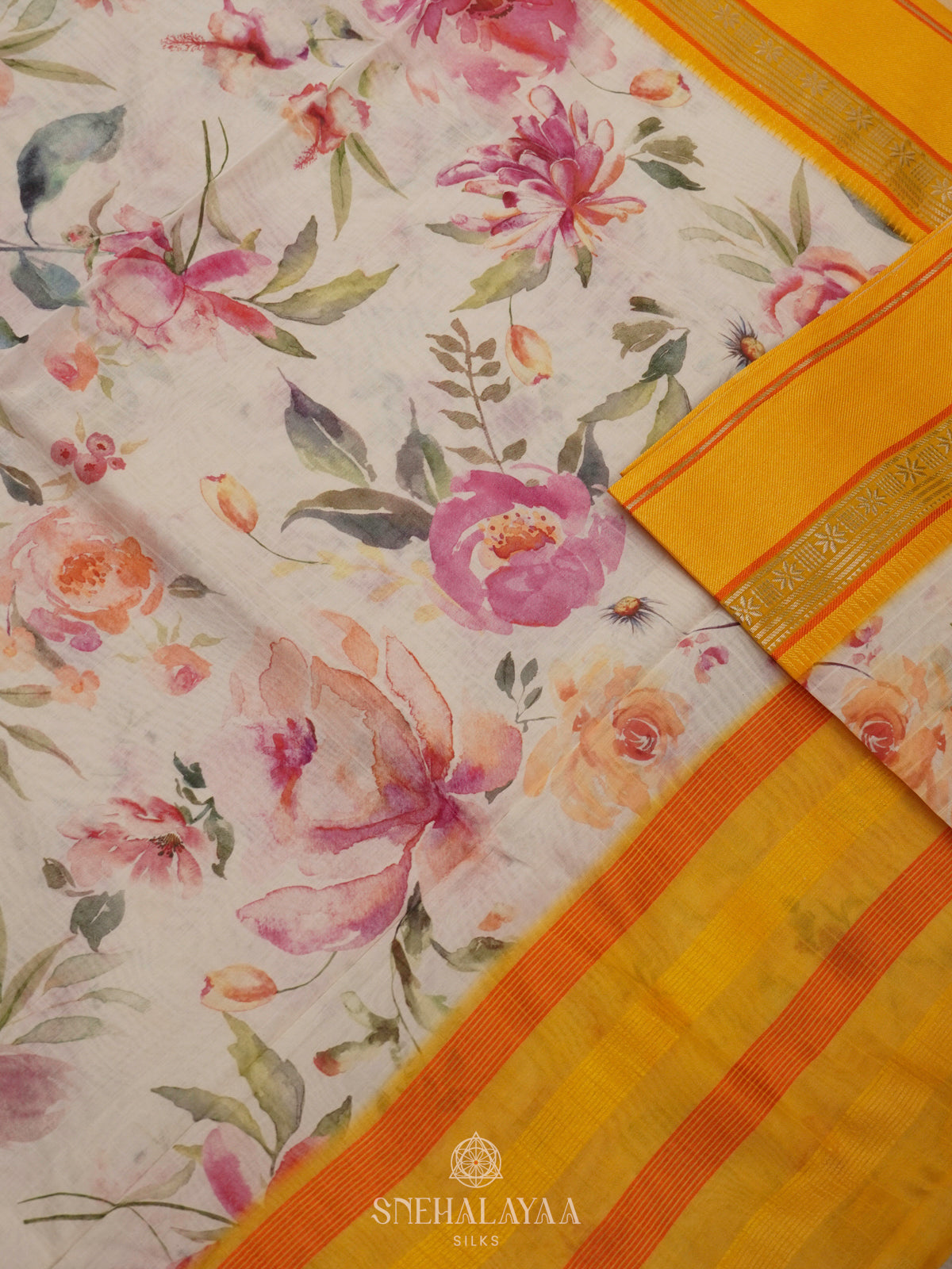 Off White Chanderi Saree