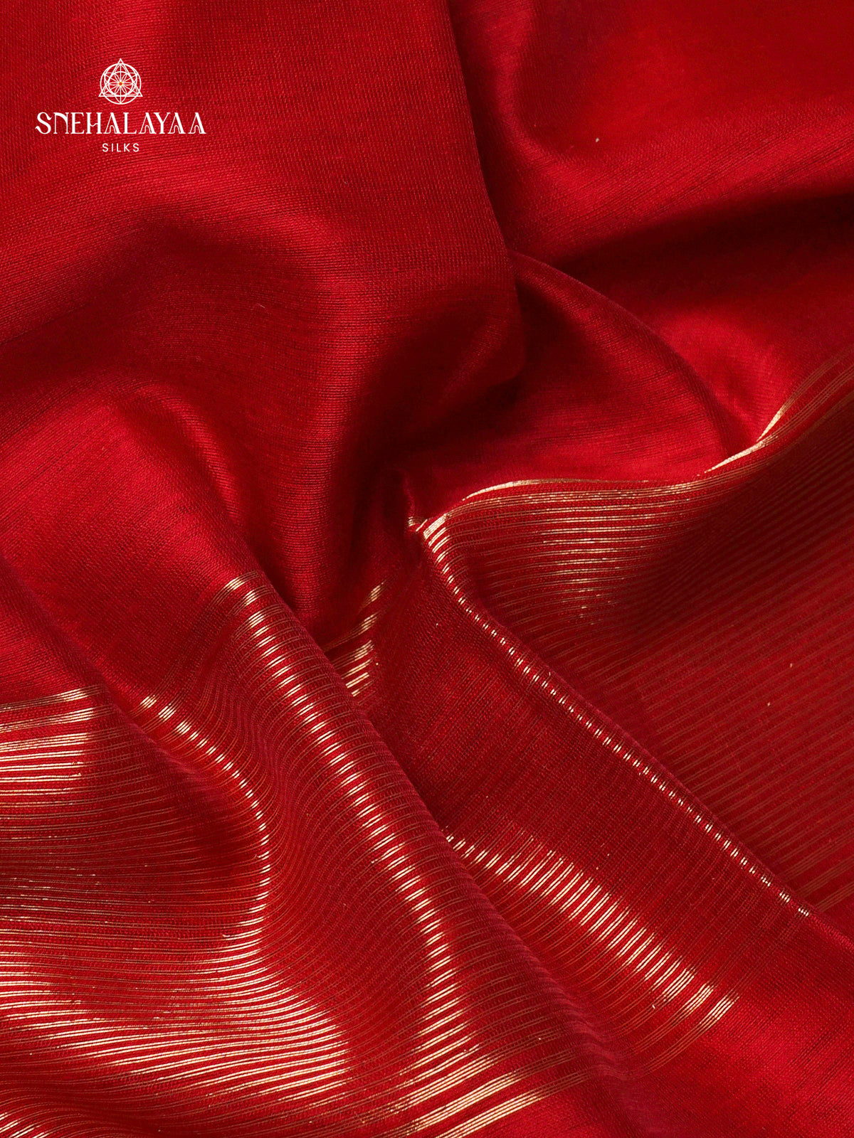 Red Maheshwari Silk Cotton Saree