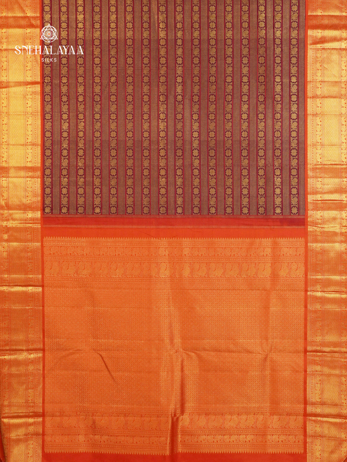 Brown Kanjivaram Silk Saree