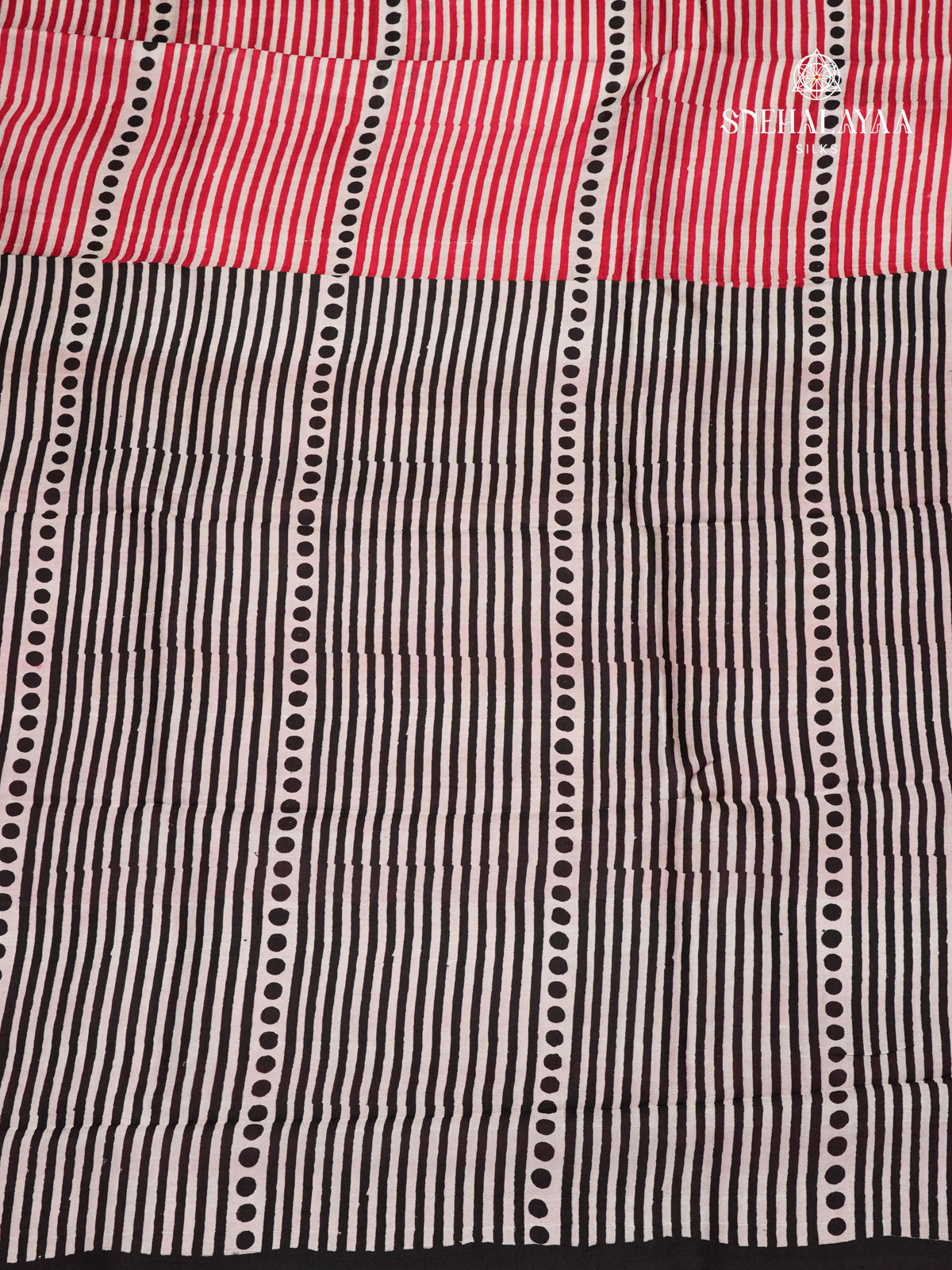 Red Tussar Silk Saree