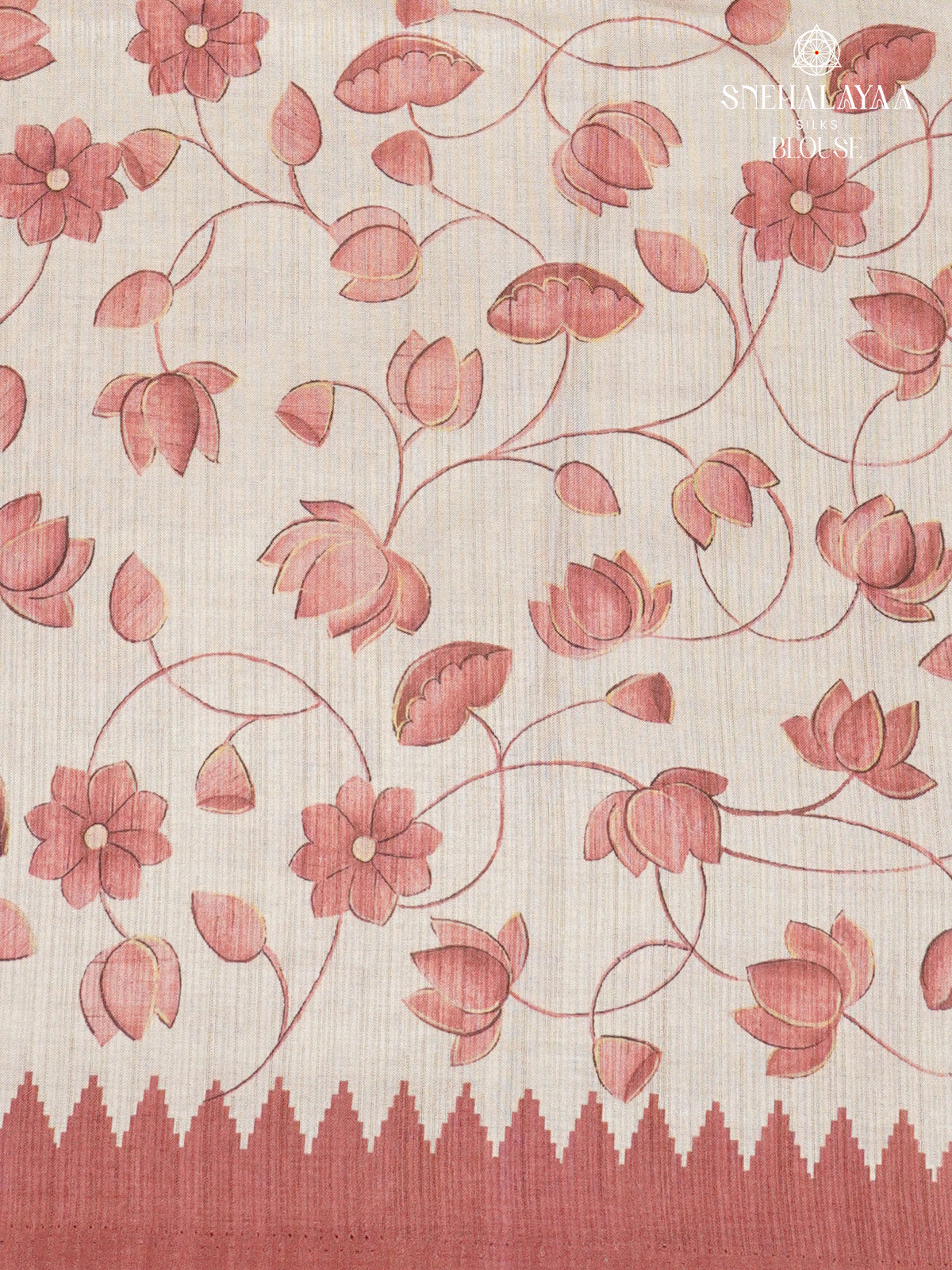 Off White Tussar Saree