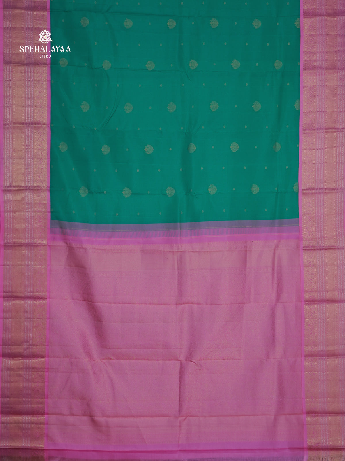 Teal Green Kanjivaram Silk Saree
