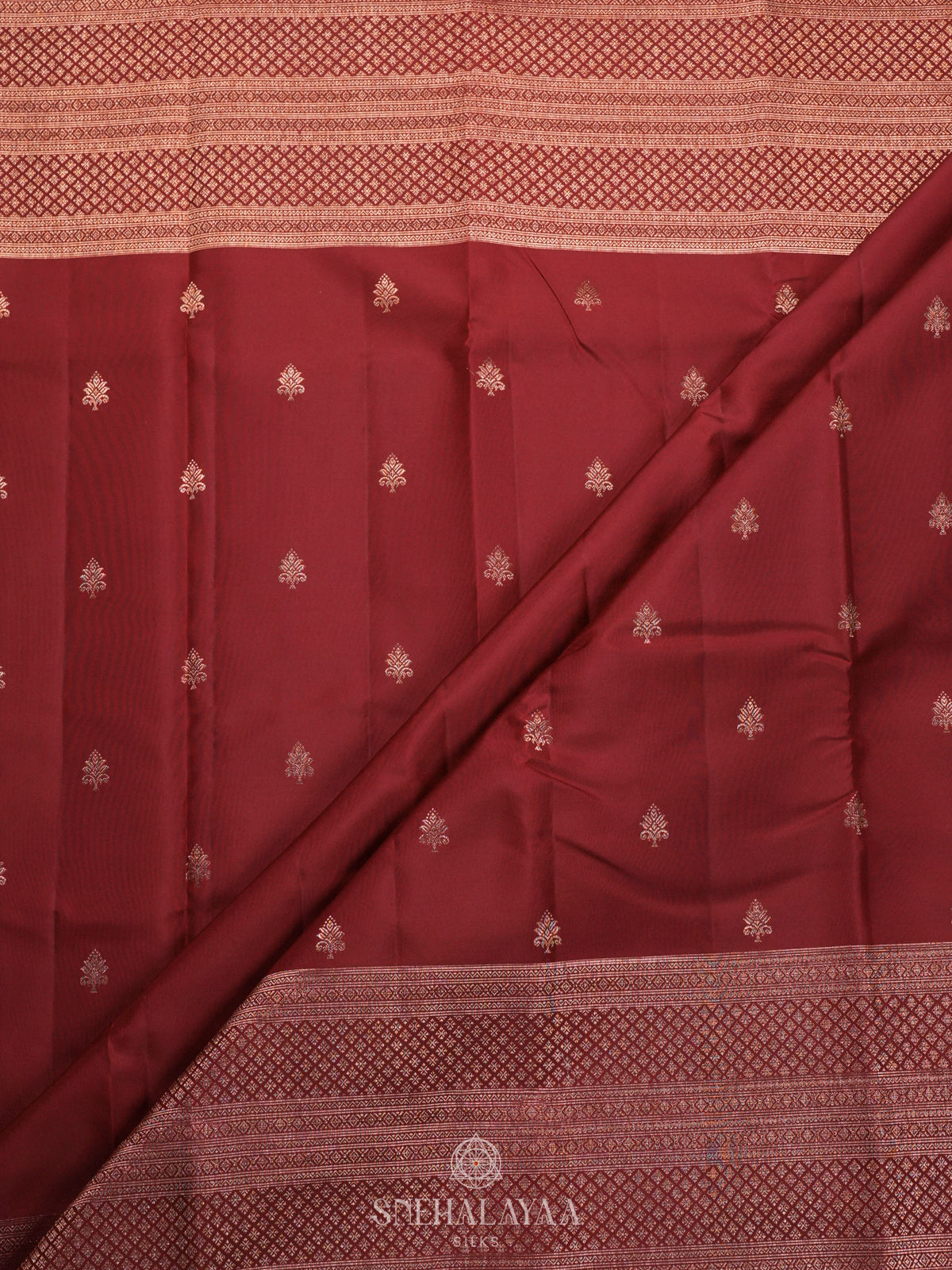 Maroon Kanjivaram Silk Saree