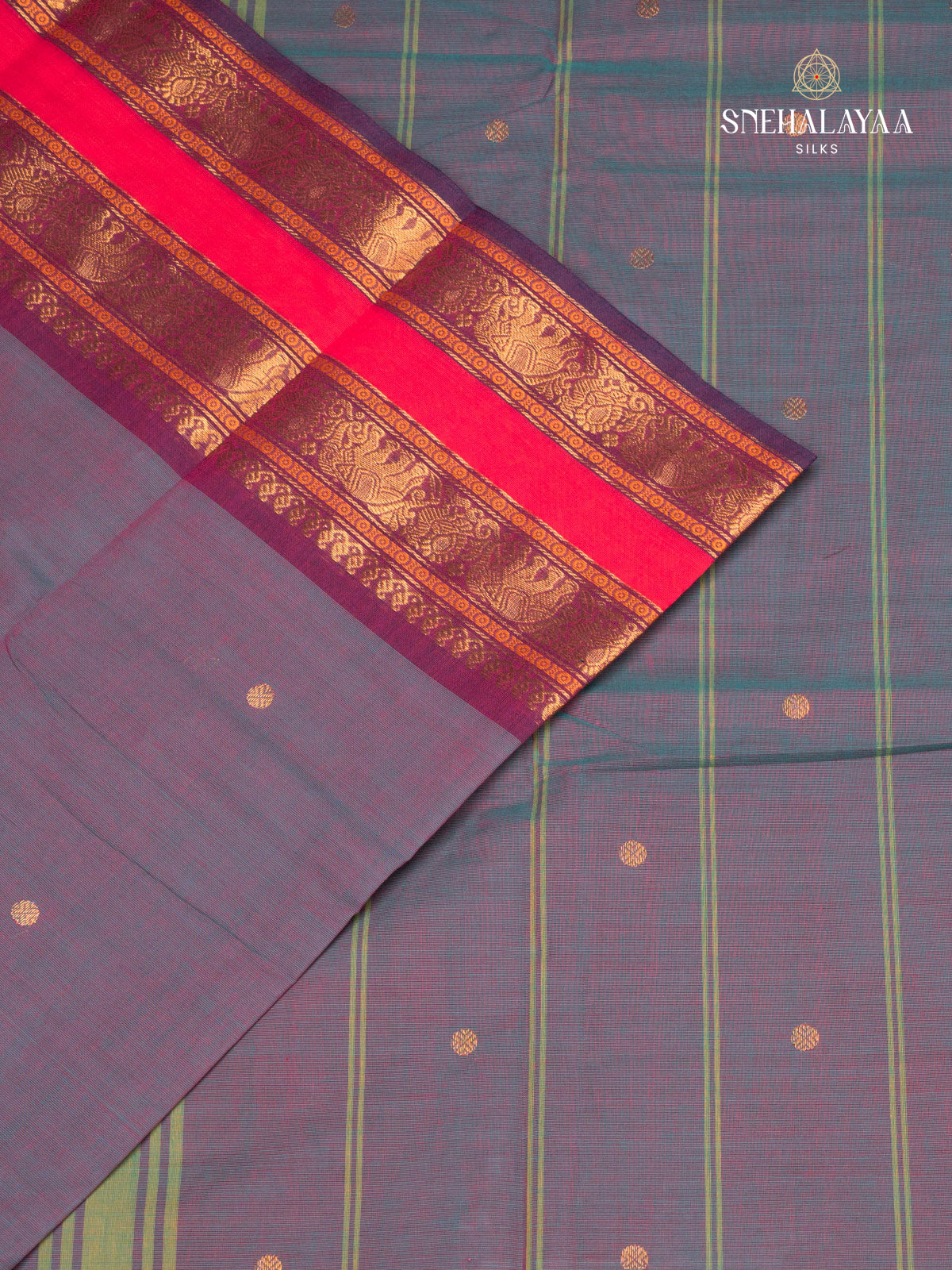 Blue Chettinad Cotton Saree