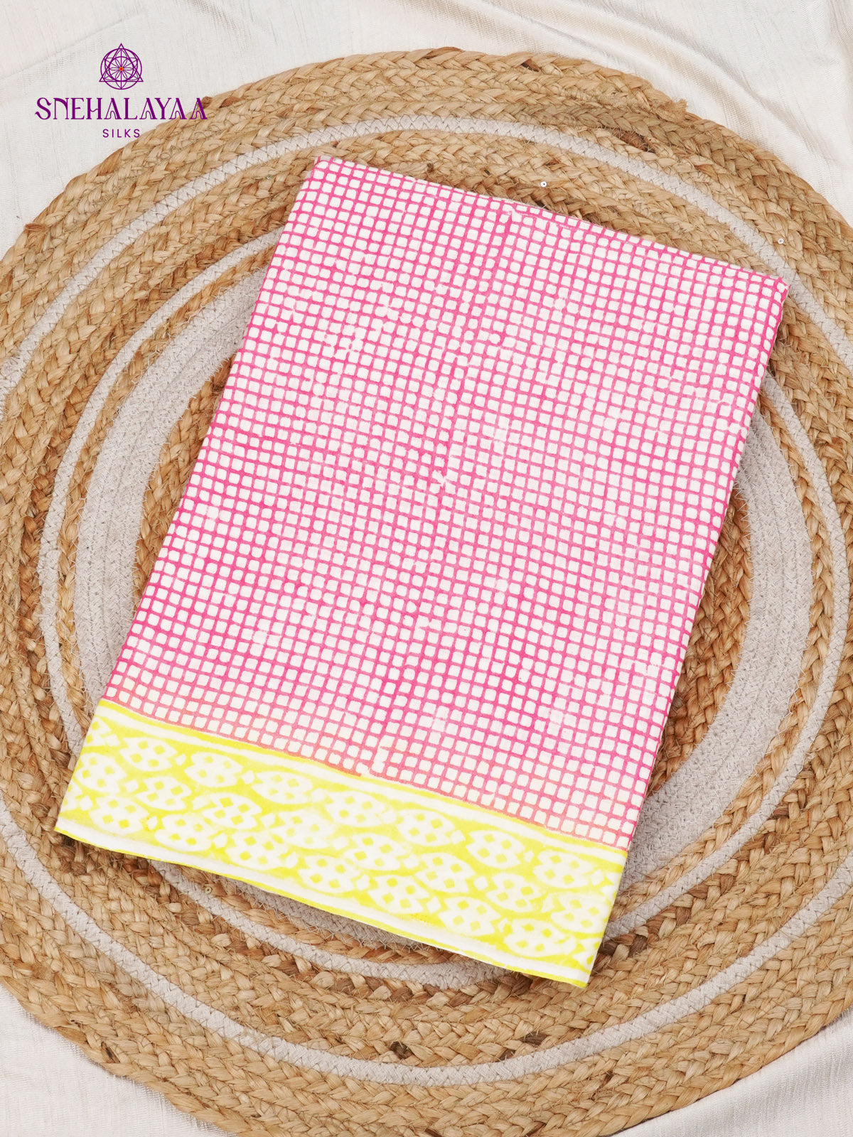 Pink Jaipur Cotton Saree