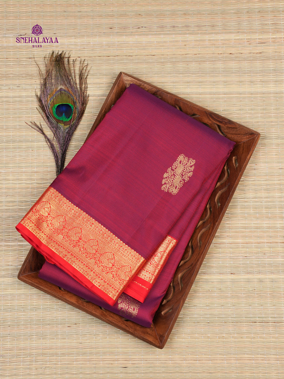 Maroon Kanjivaram Silk Saree