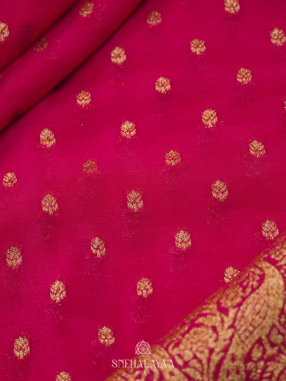 Rani Pink Banaras Georgette Saree
