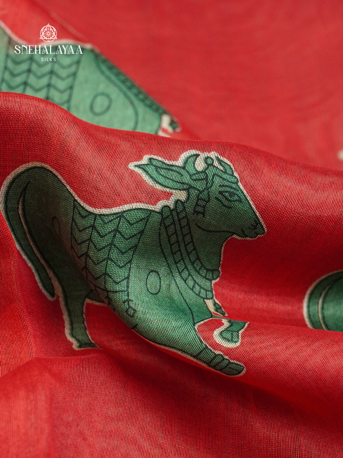 Red Chanderi Saree